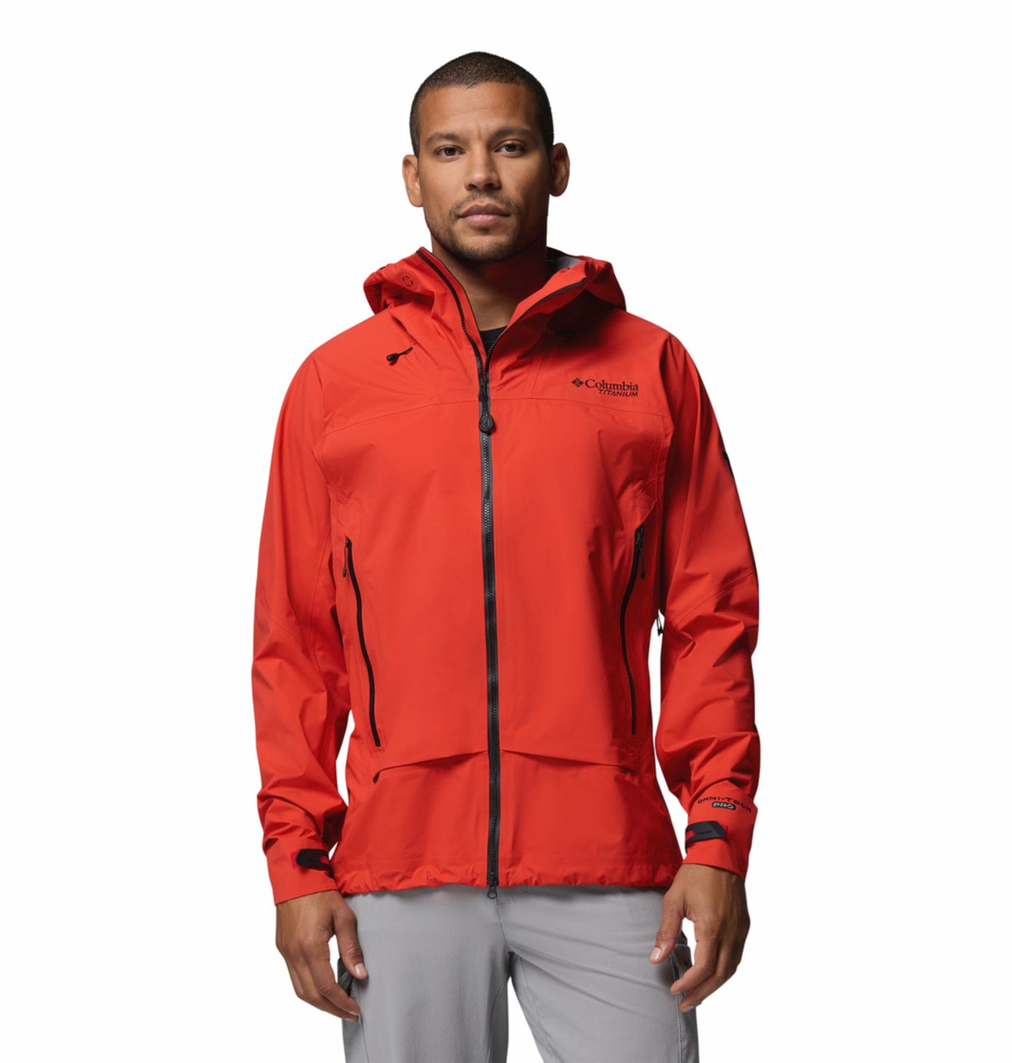 Columbia Men Orange Omni-Tech Saudan Pro 3L Shell Jacket
