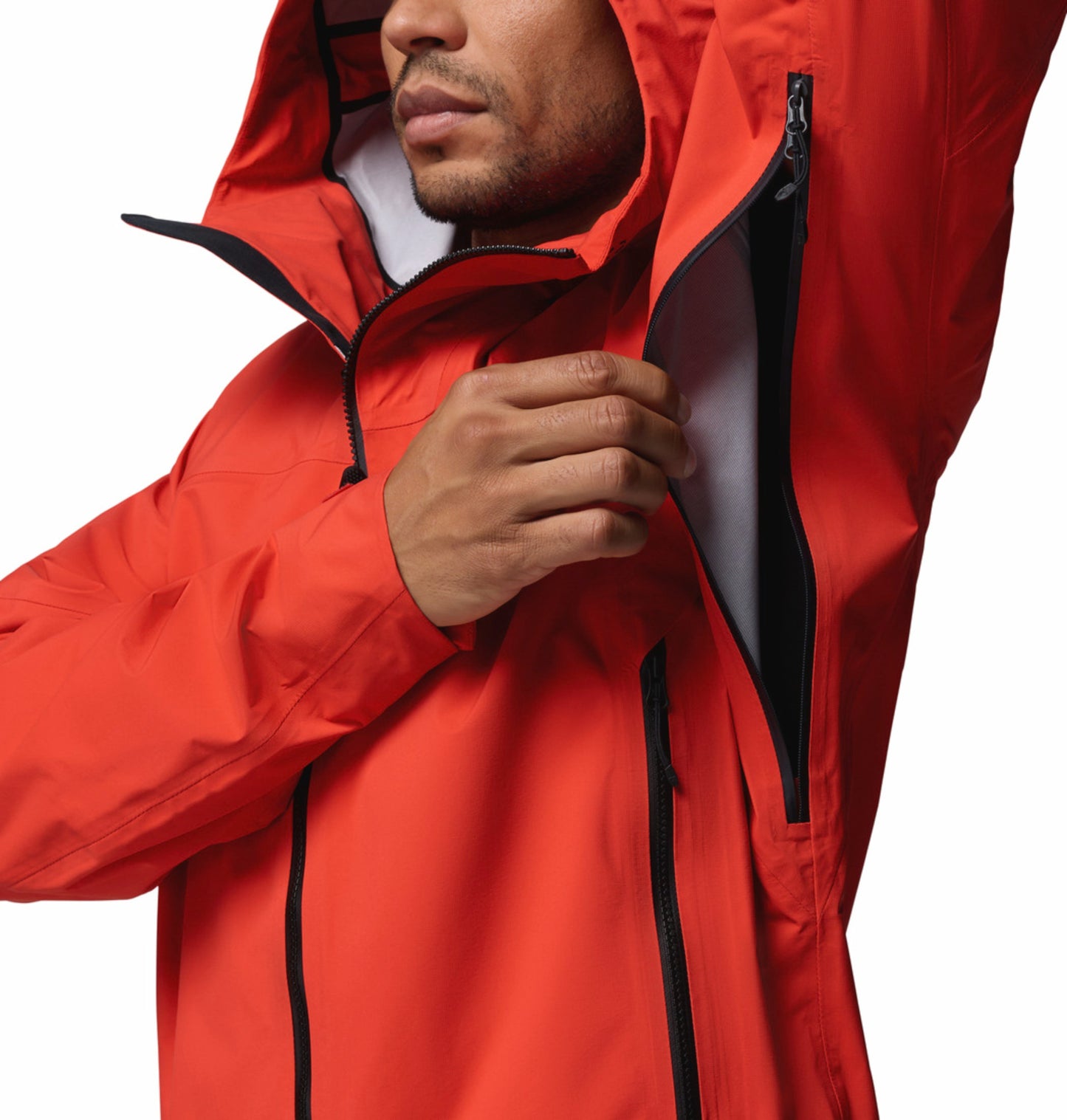 Columbia Men Orange Omni-Tech Saudan Pro 3L Shell Jacket