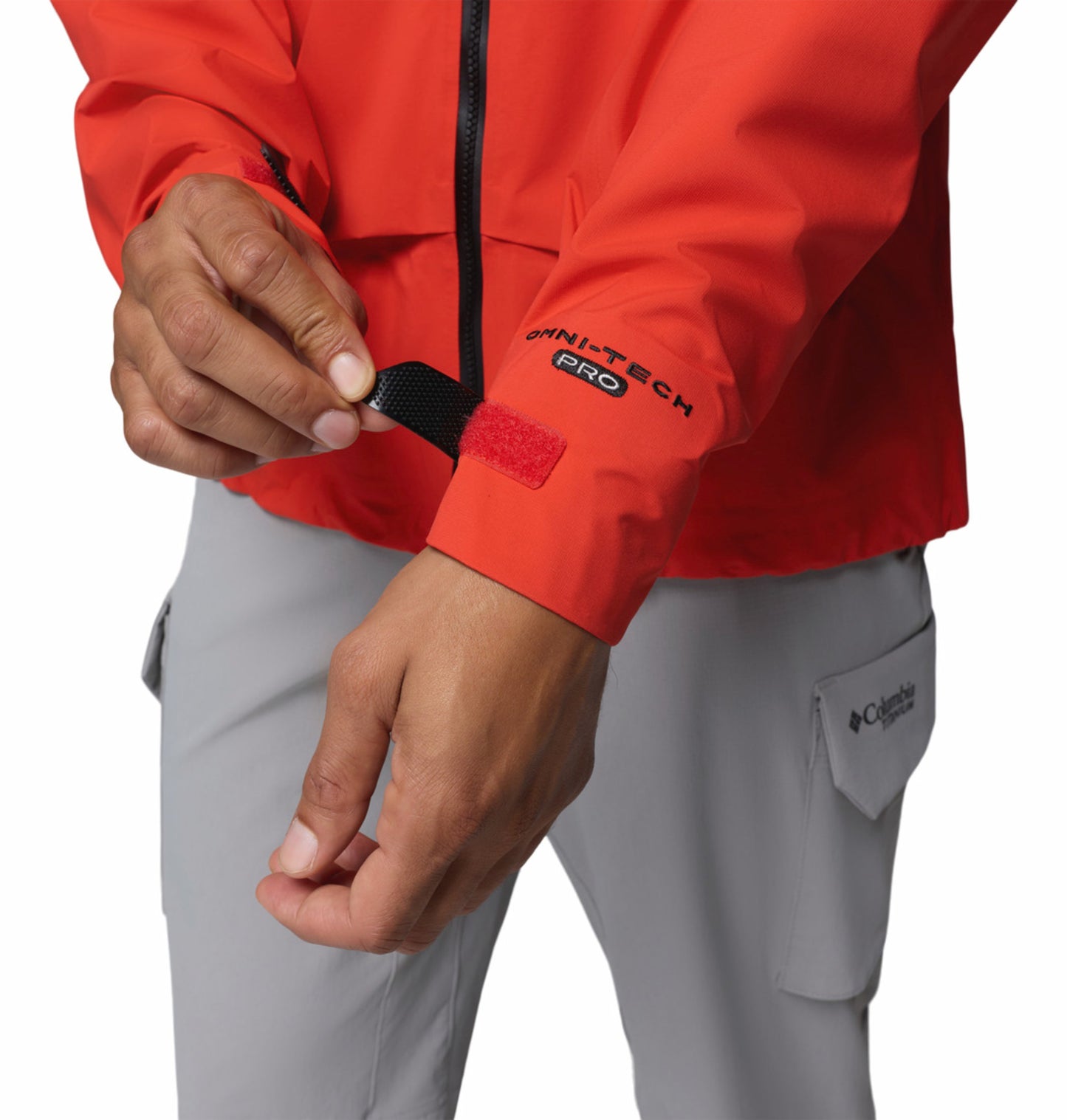 Columbia Men Orange Omni-Tech Saudan Pro 3L Shell Jacket