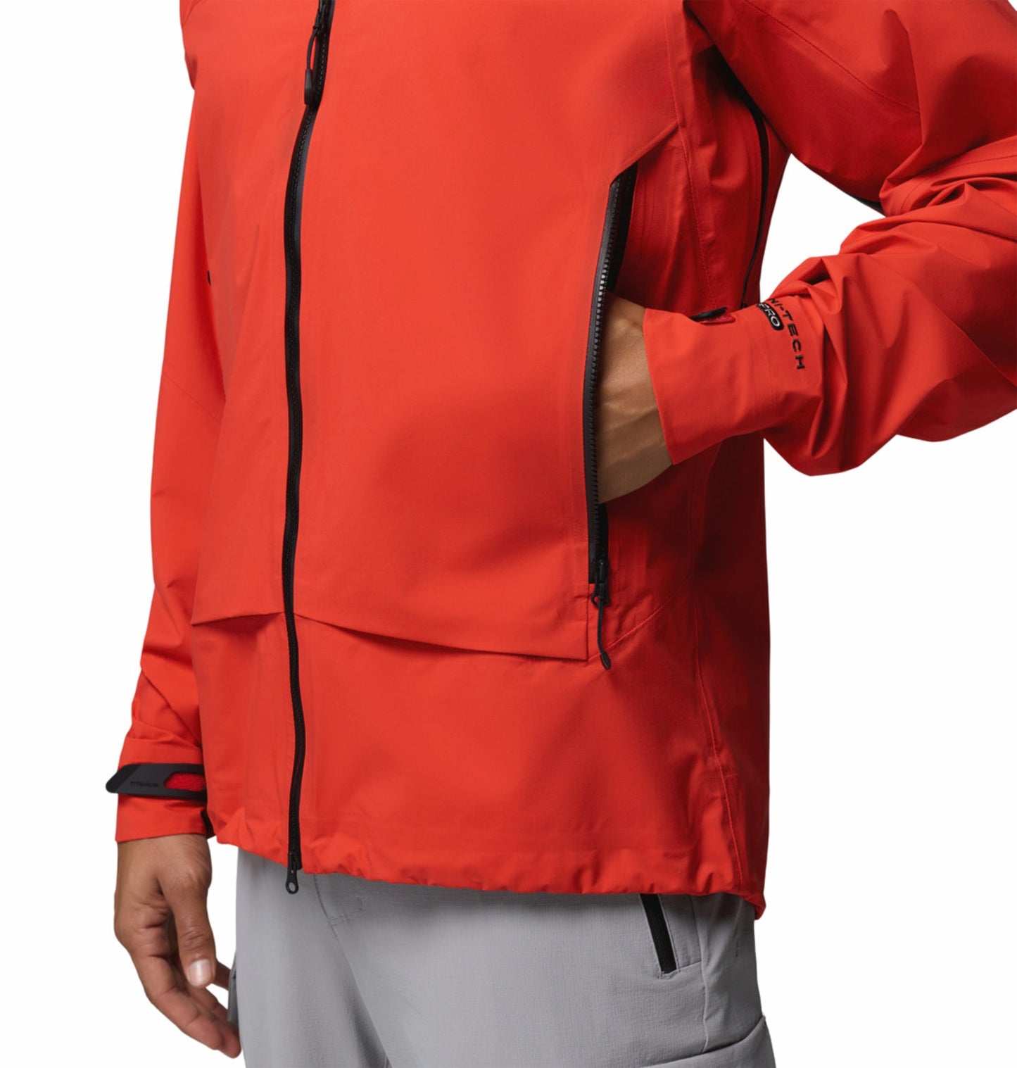 Columbia Men Orange Omni-Tech Saudan Pro 3L Shell Jacket