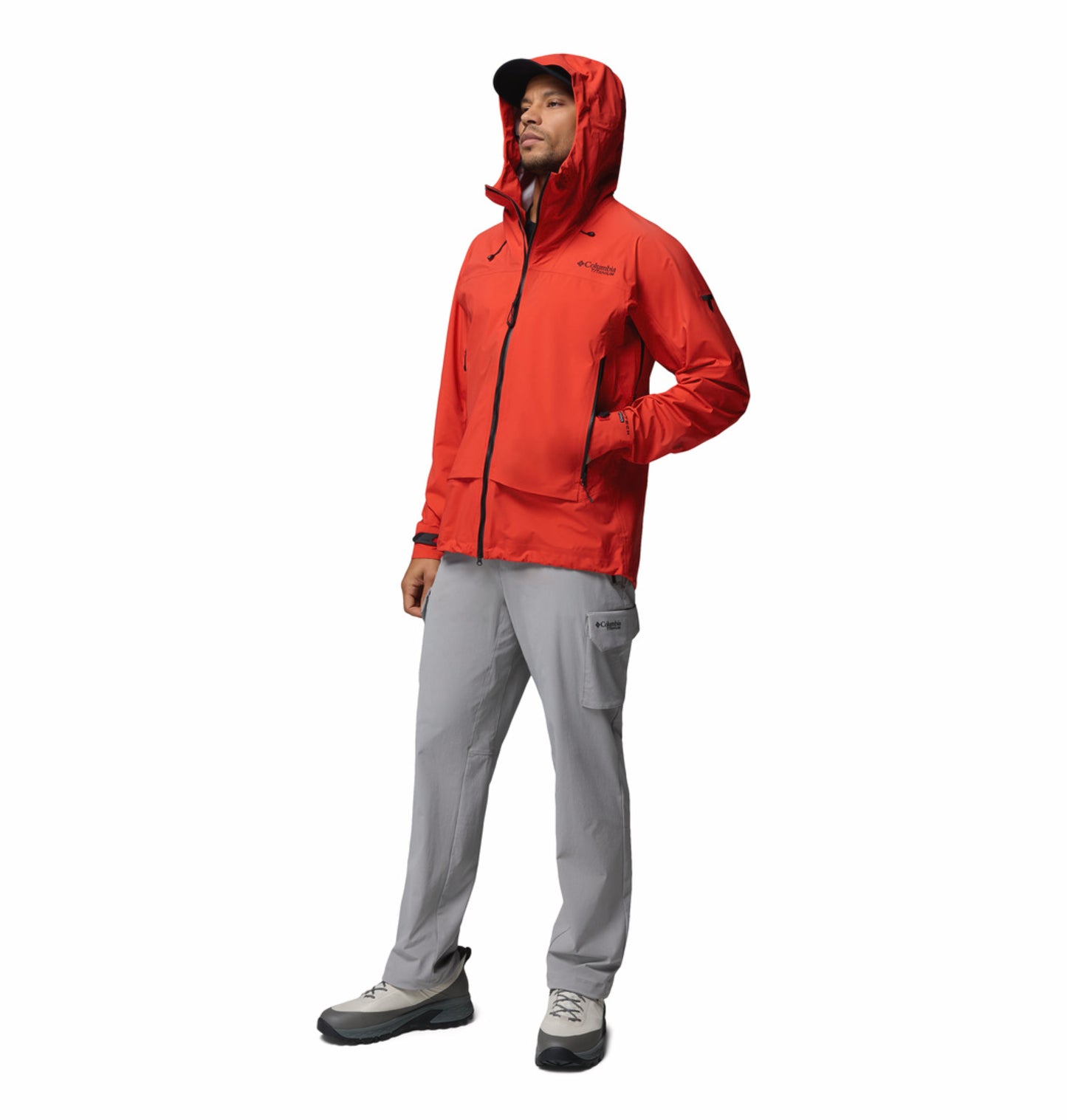 Columbia Men Orange Omni-Tech Saudan Pro 3L Shell Jacket