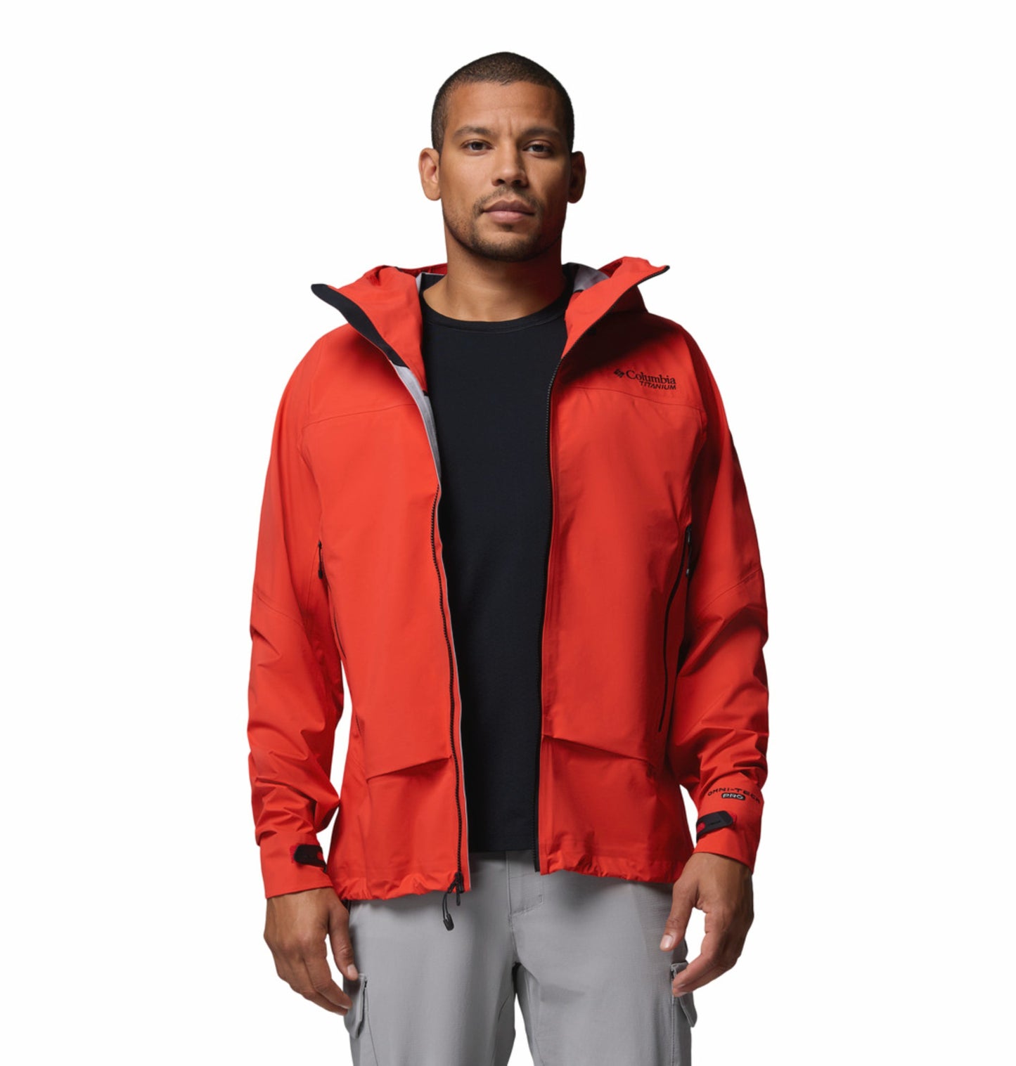 Columbia Men Orange Omni-Tech Saudan Pro 3L Shell Jacket