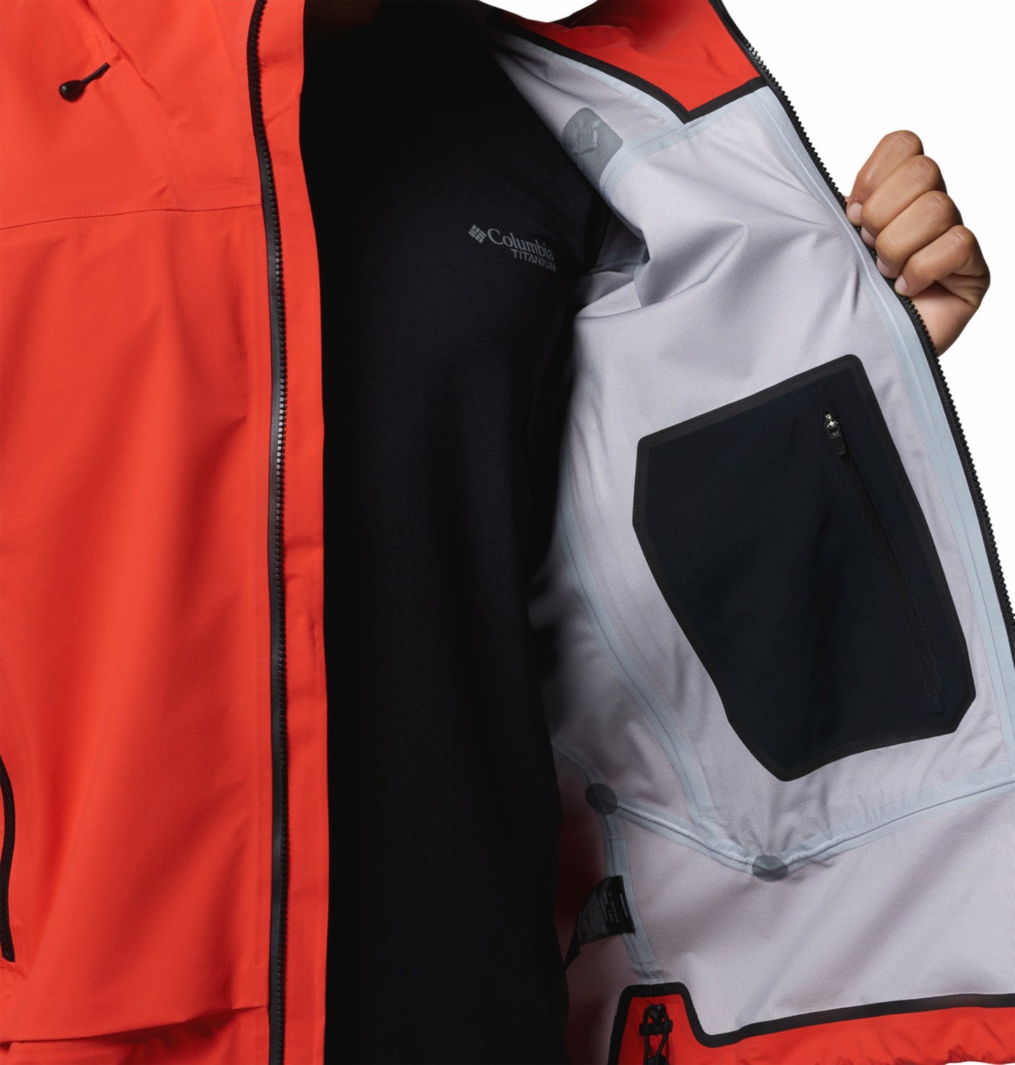 Columbia Men Orange Omni-Tech Saudan Pro 3L Shell Jacket