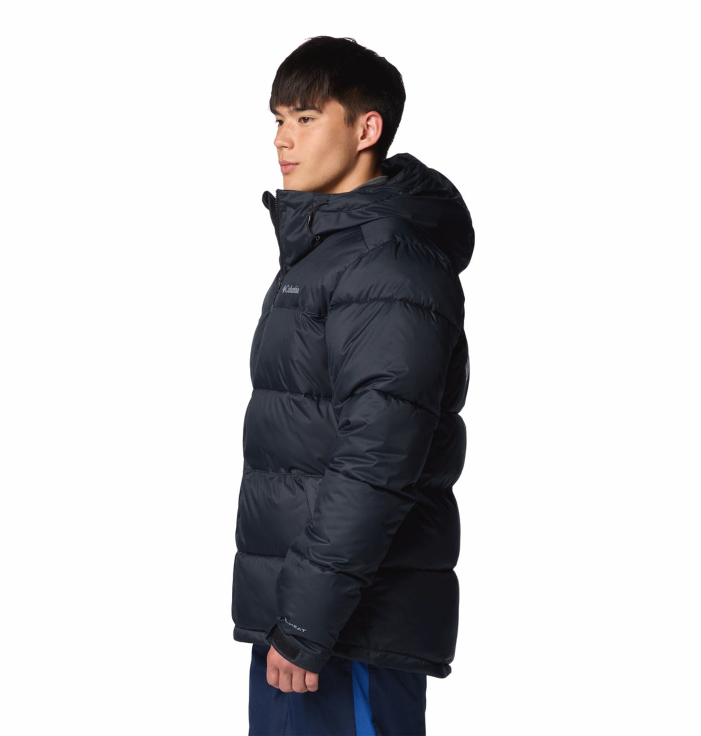 Columbia Men Black Omni-Heat Reflective Slope Style Hooded Down Jacket