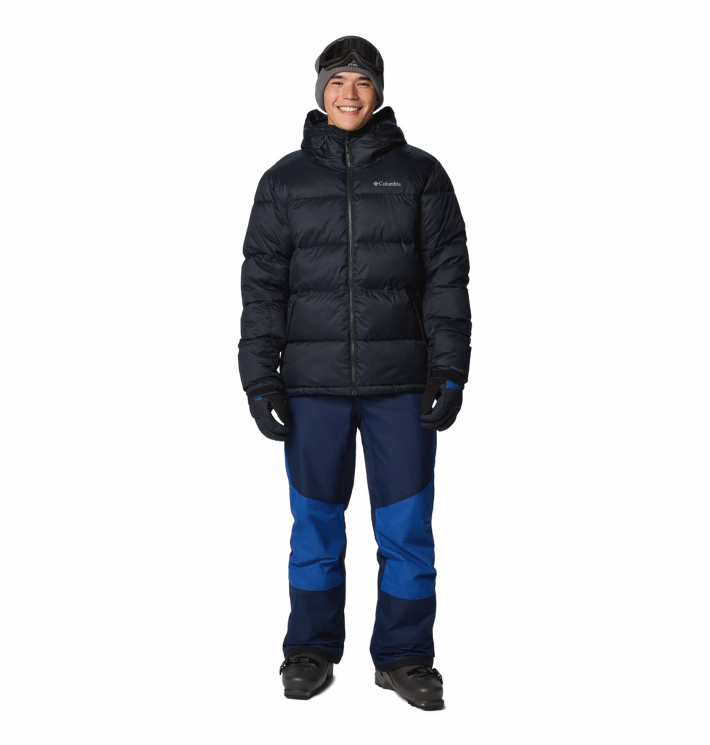 Columbia Men Black Omni-Heat Reflective Slope Style Hooded Down Jacket