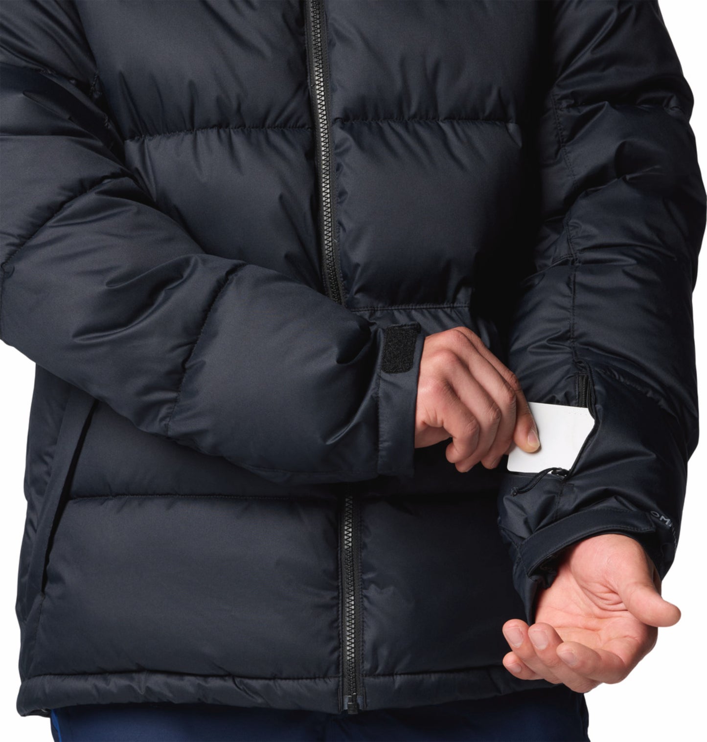 Columbia Men Black Omni-Heat Reflective Slope Style Hooded Down Jacket