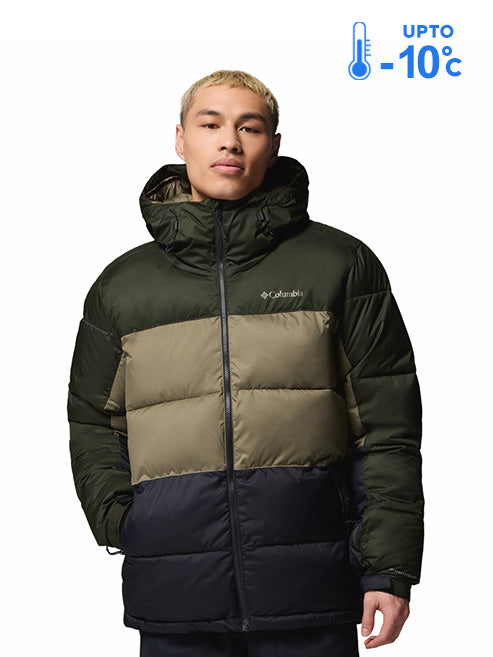 Columbia Men Green Omni-Heat Reflective Slope Style Hooded Down Jacket