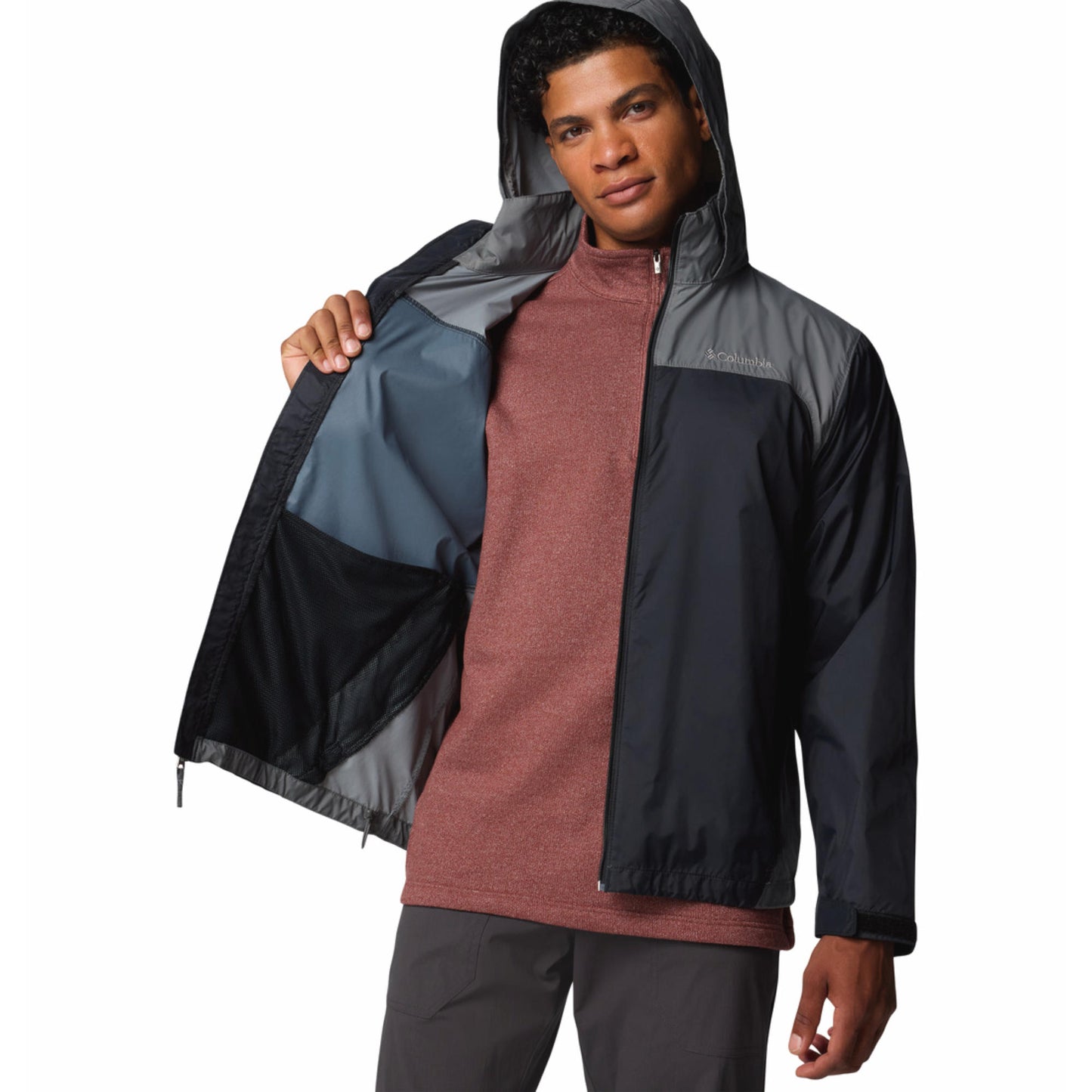 Columbia Men Black Glennaker Lake II Rain Jacket