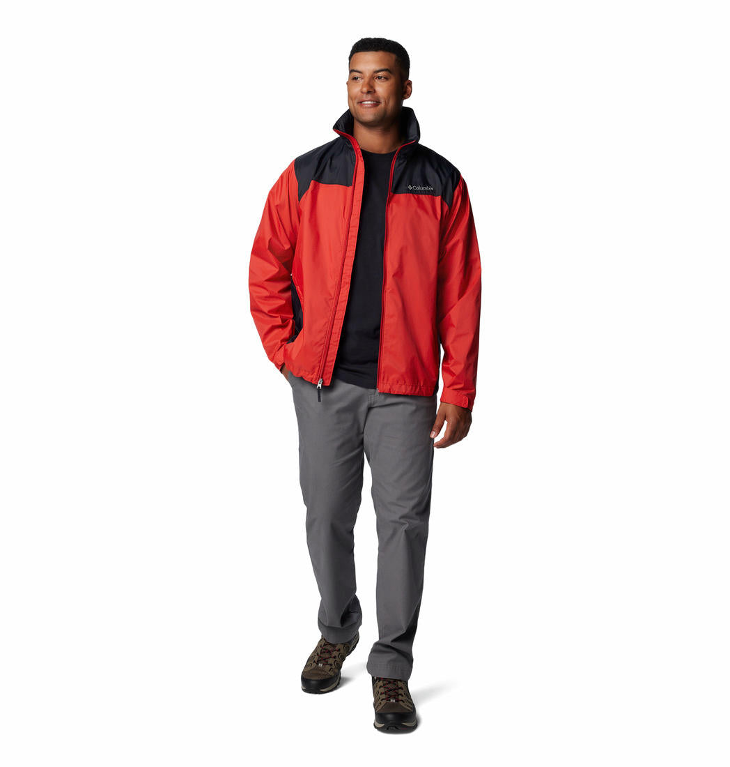 Columbia Mens Red Glennaker Lake II Rain Jacket