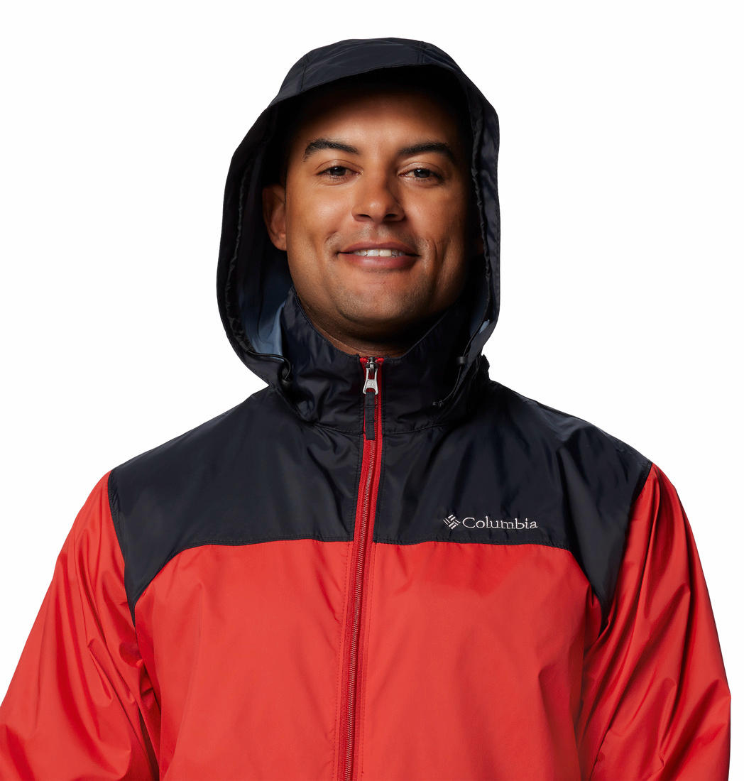 Columbia Mens Red Glennaker Lake II Rain Jacket