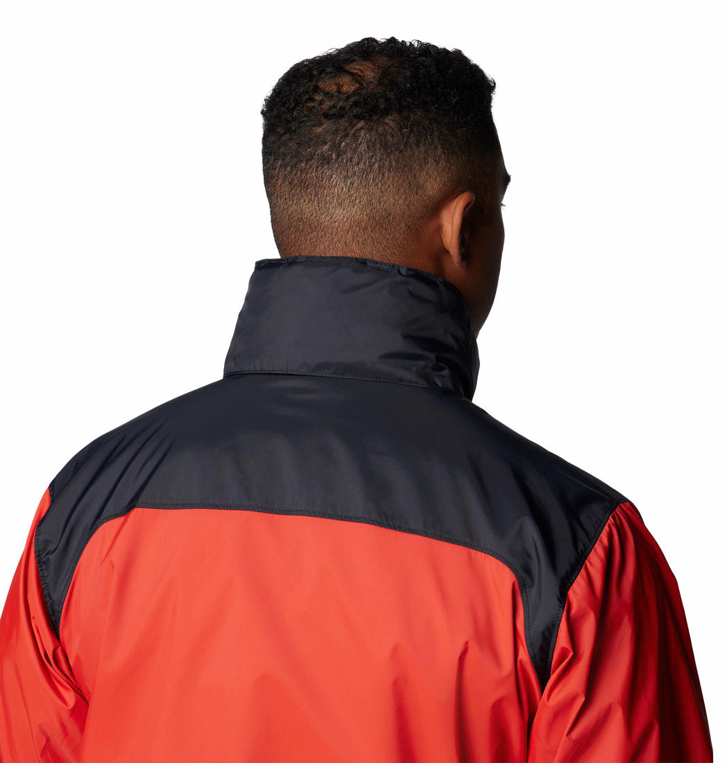 Columbia Mens Red Glennaker Lake II Rain Jacket