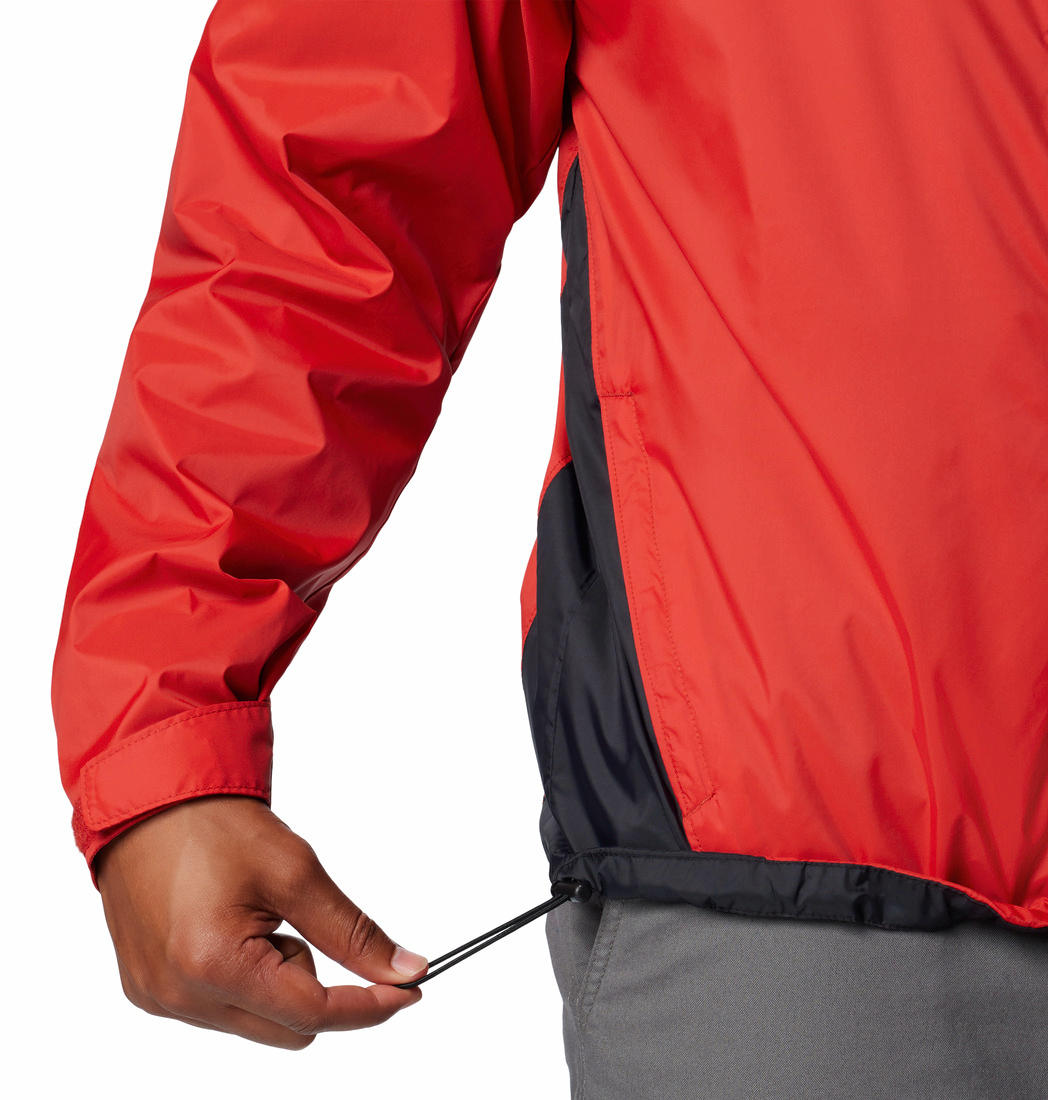Columbia Mens Red Glennaker Lake II Rain Jacket
