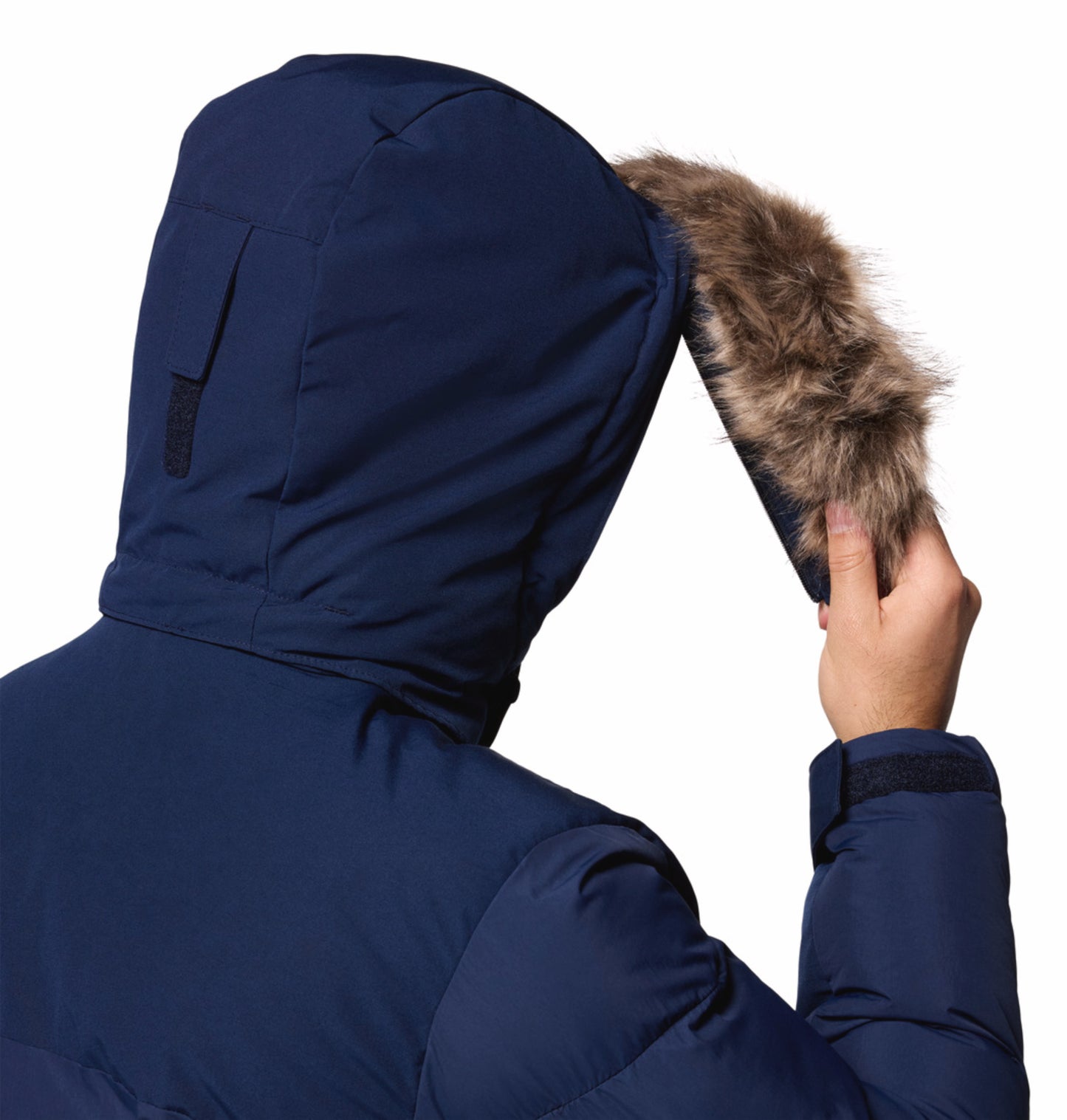Columbia Men Navy Blue Omni-Heat Inifnity Marquam Peak Fusion II Parka Hooded Down Jacket
