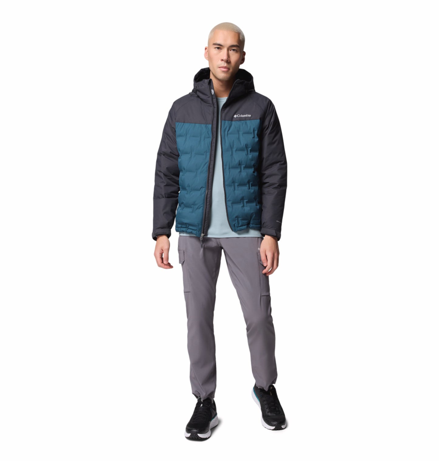 Columbia Men Teal HEAT SEAL Grand Trek III Down Jacket