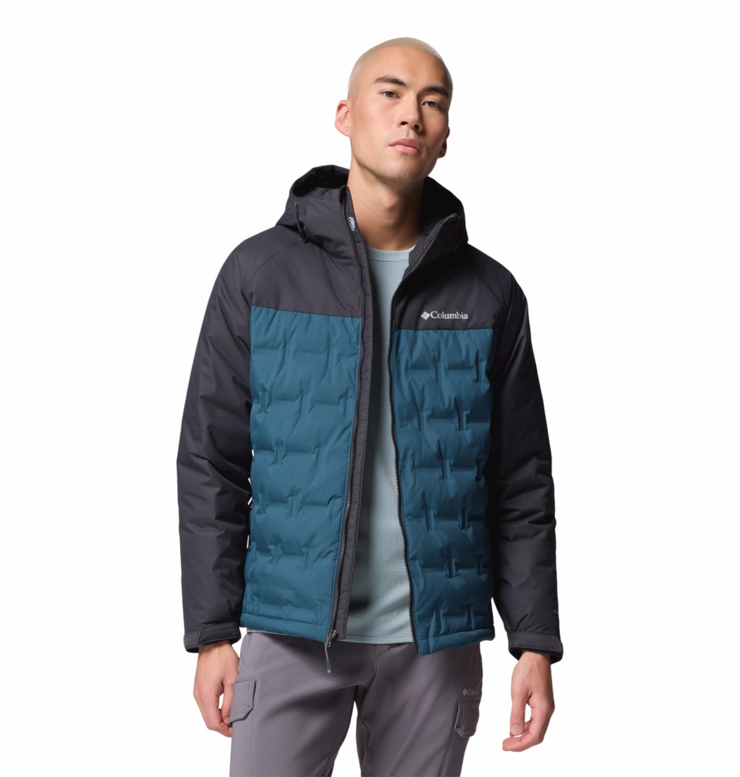 Columbia Men Teal HEAT SEAL Grand Trek III Down Jacket