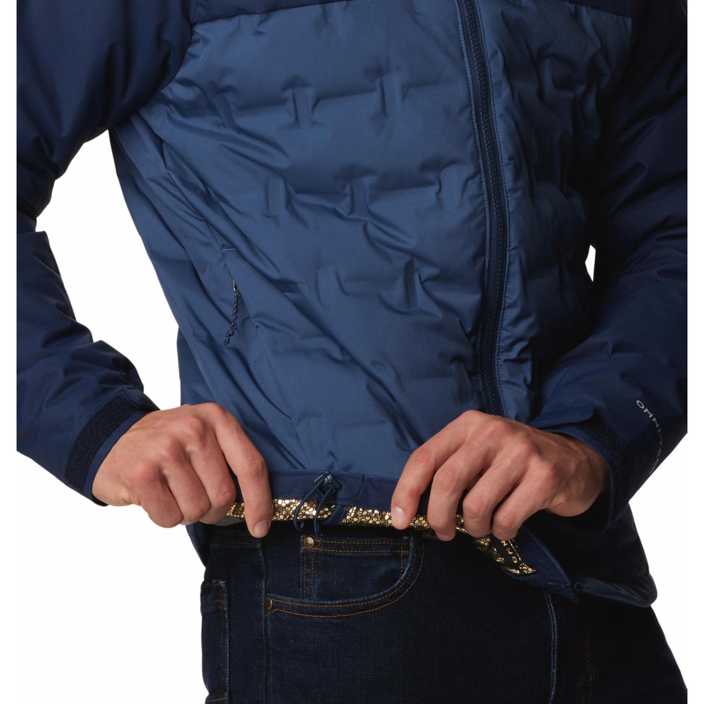 Columbia Men Blue Grand Trek III Down Hooded Jacket