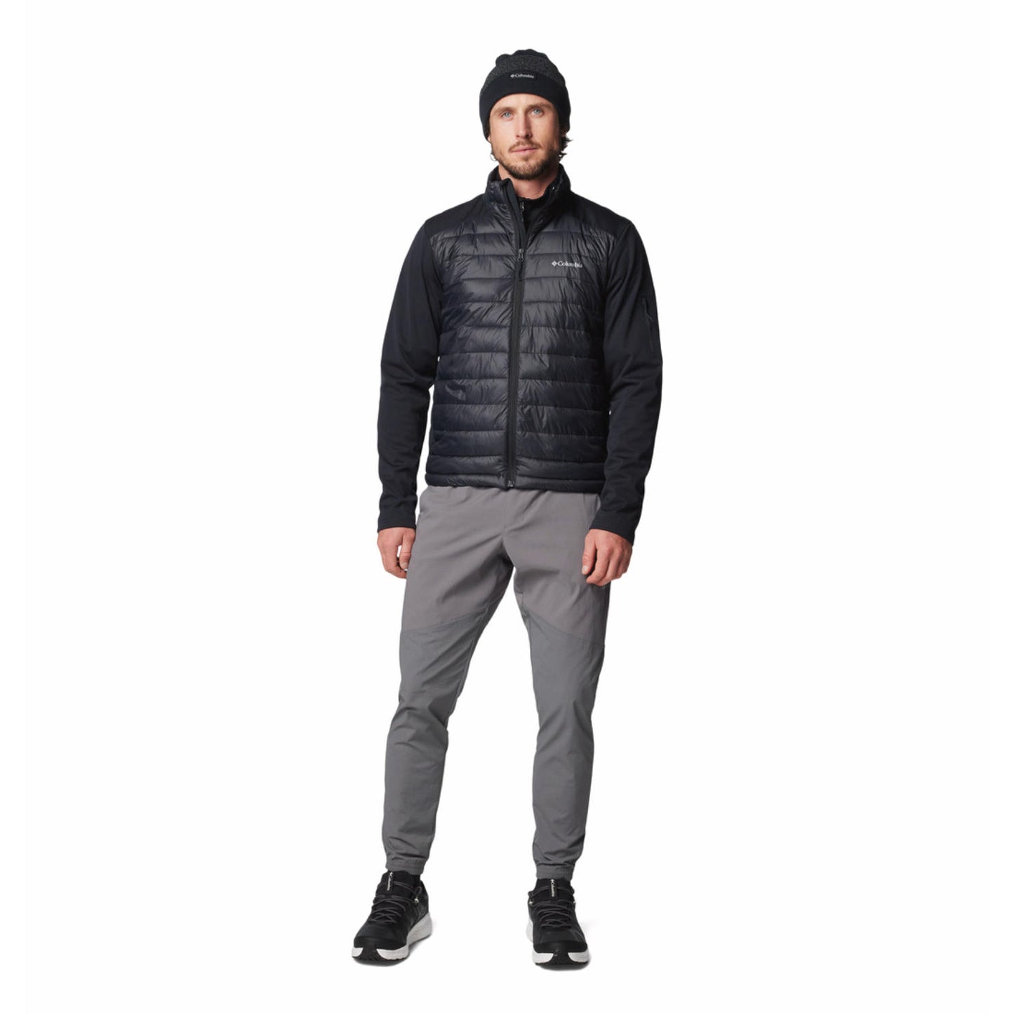 Columbia Mens Black Columbia Tech Hybrid Softshell