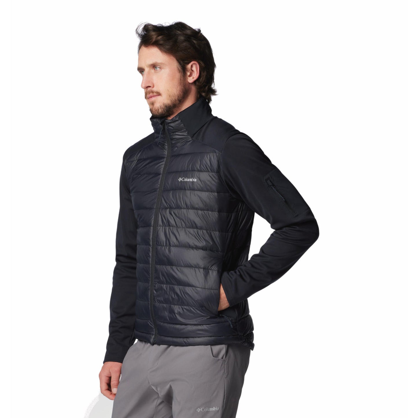 Columbia Mens Black Columbia Tech Hybrid Softshell