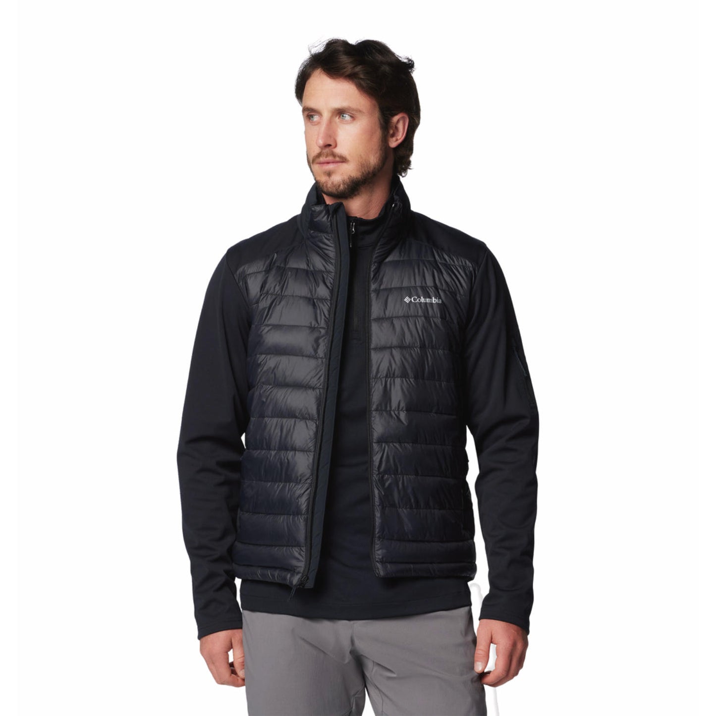 Columbia Mens Black Columbia Tech Hybrid Softshell