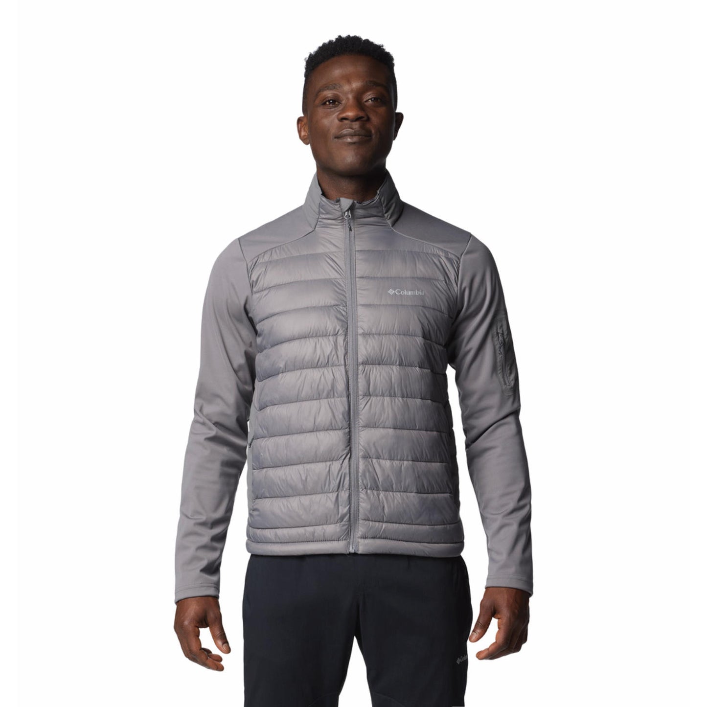 Columbia Mens Grey Columbia Tech Hybrid Softshell