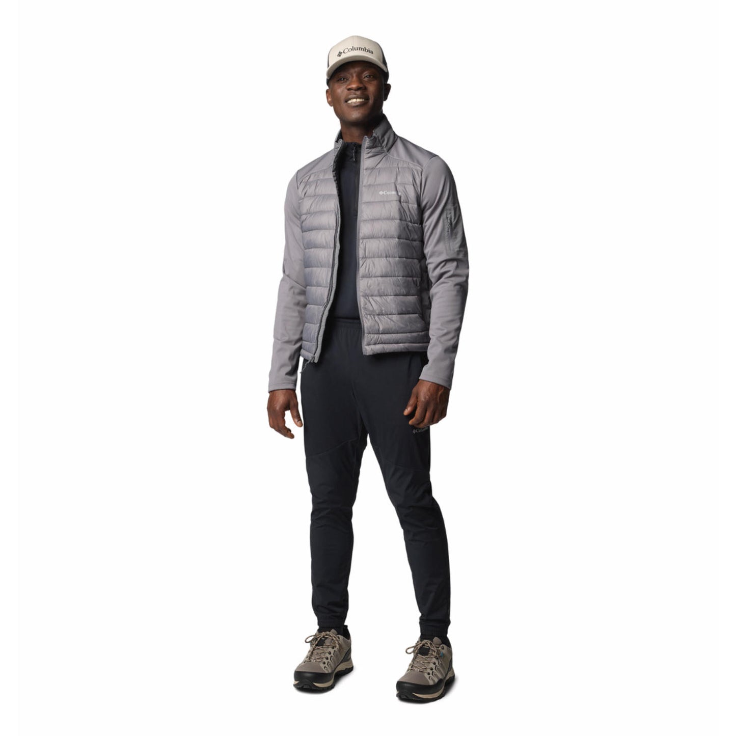 Columbia Mens Grey Columbia Tech Hybrid Softshell