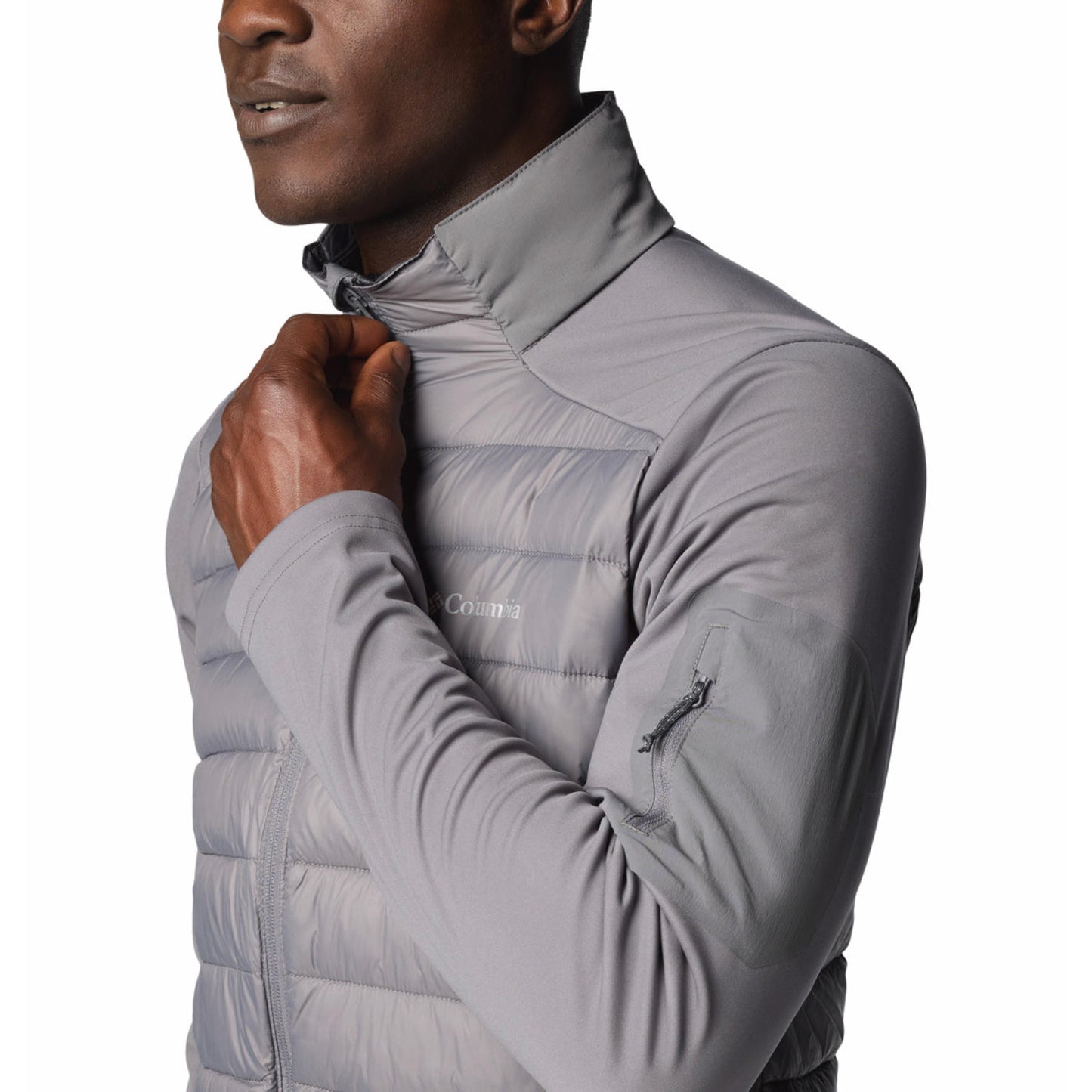 Columbia Mens Grey Columbia Tech Hybrid Softshell
