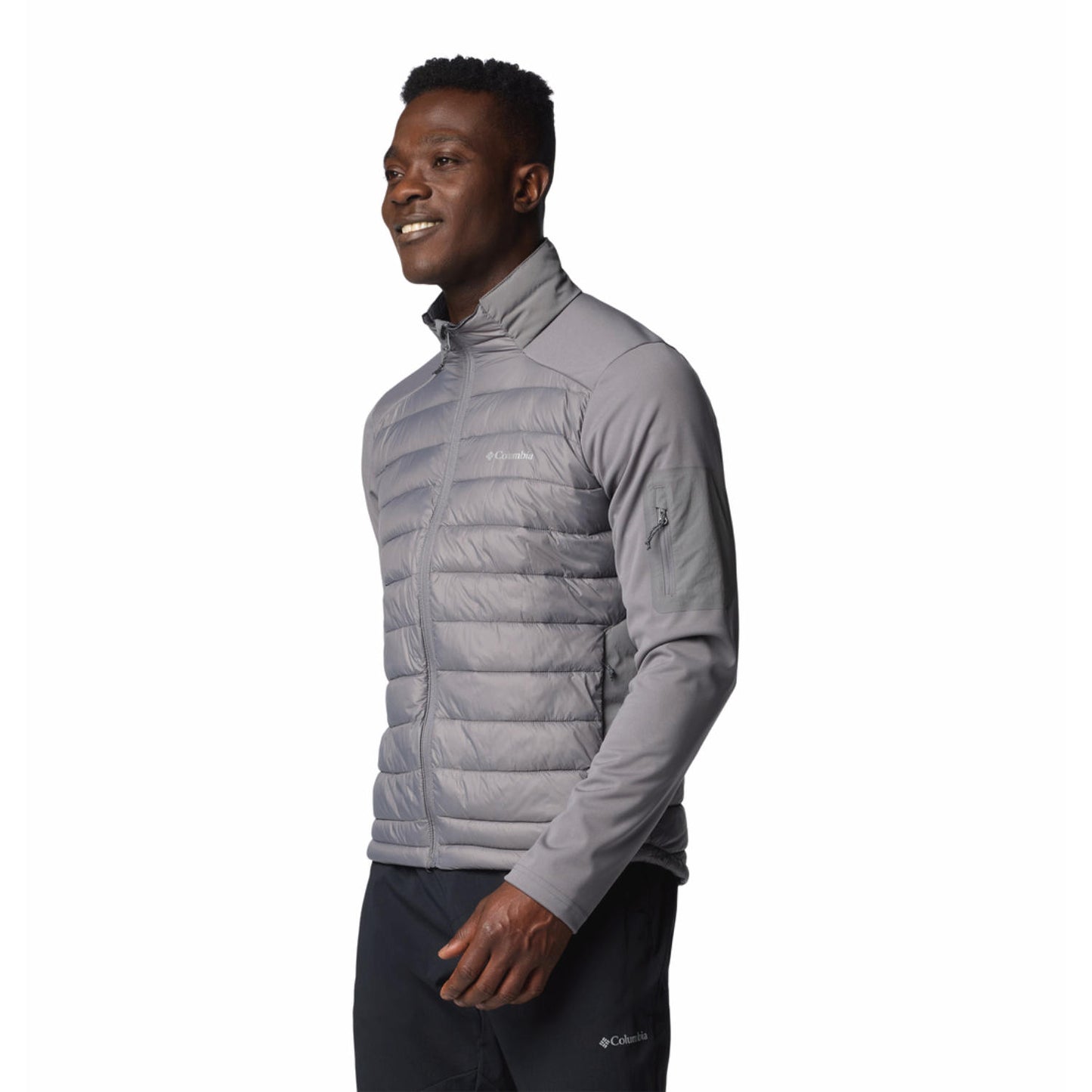 Columbia Mens Grey Columbia Tech Hybrid Softshell