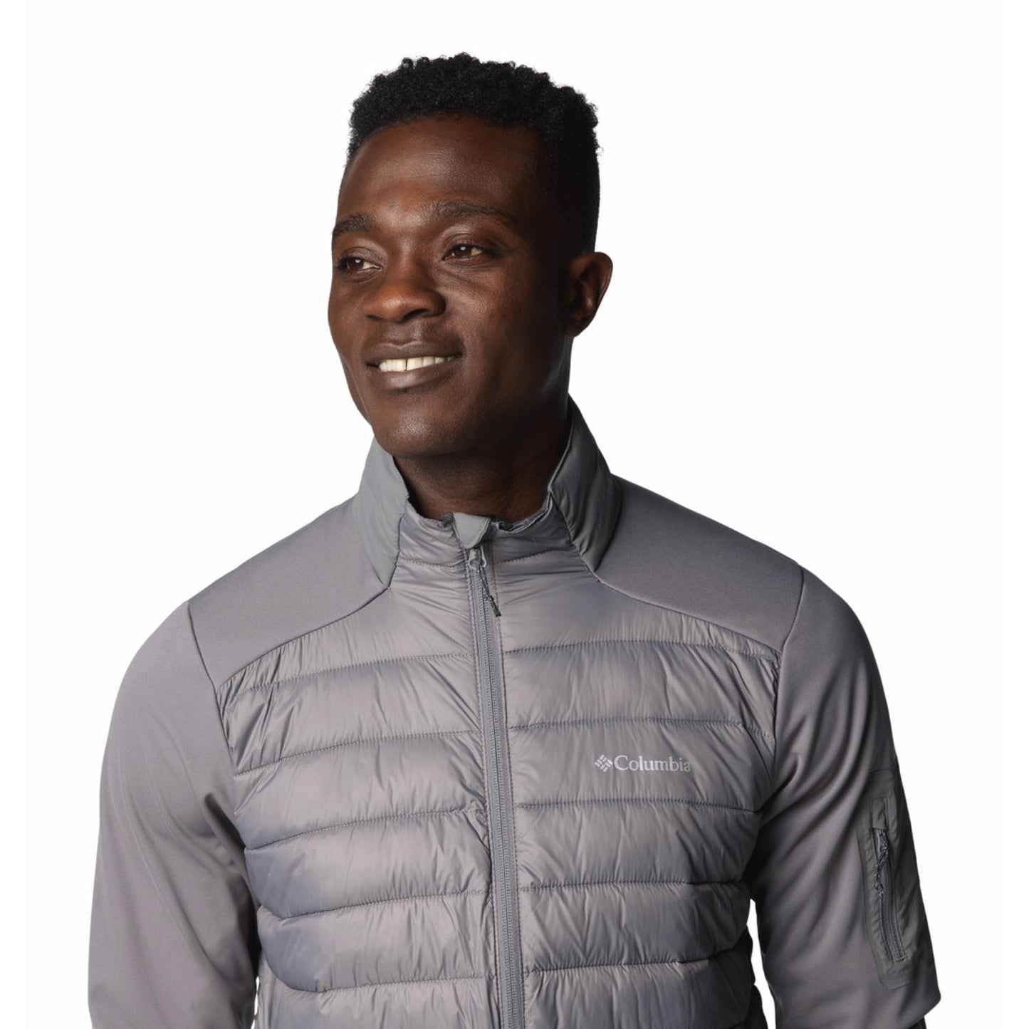 Columbia Mens Grey Columbia Tech Hybrid Softshell
