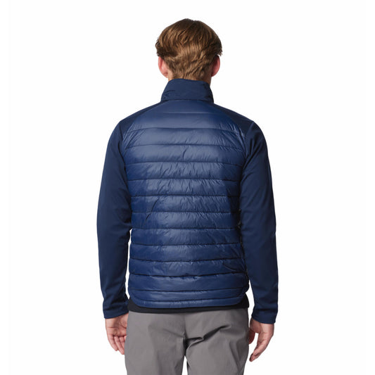 Columbia Mens Blue Columbia Tech Hybrid Softshell