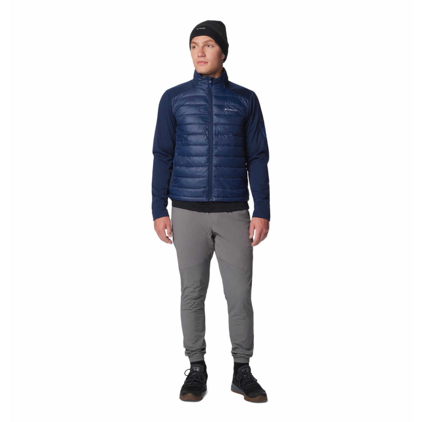 Columbia Mens Blue Columbia Tech Hybrid Softshell