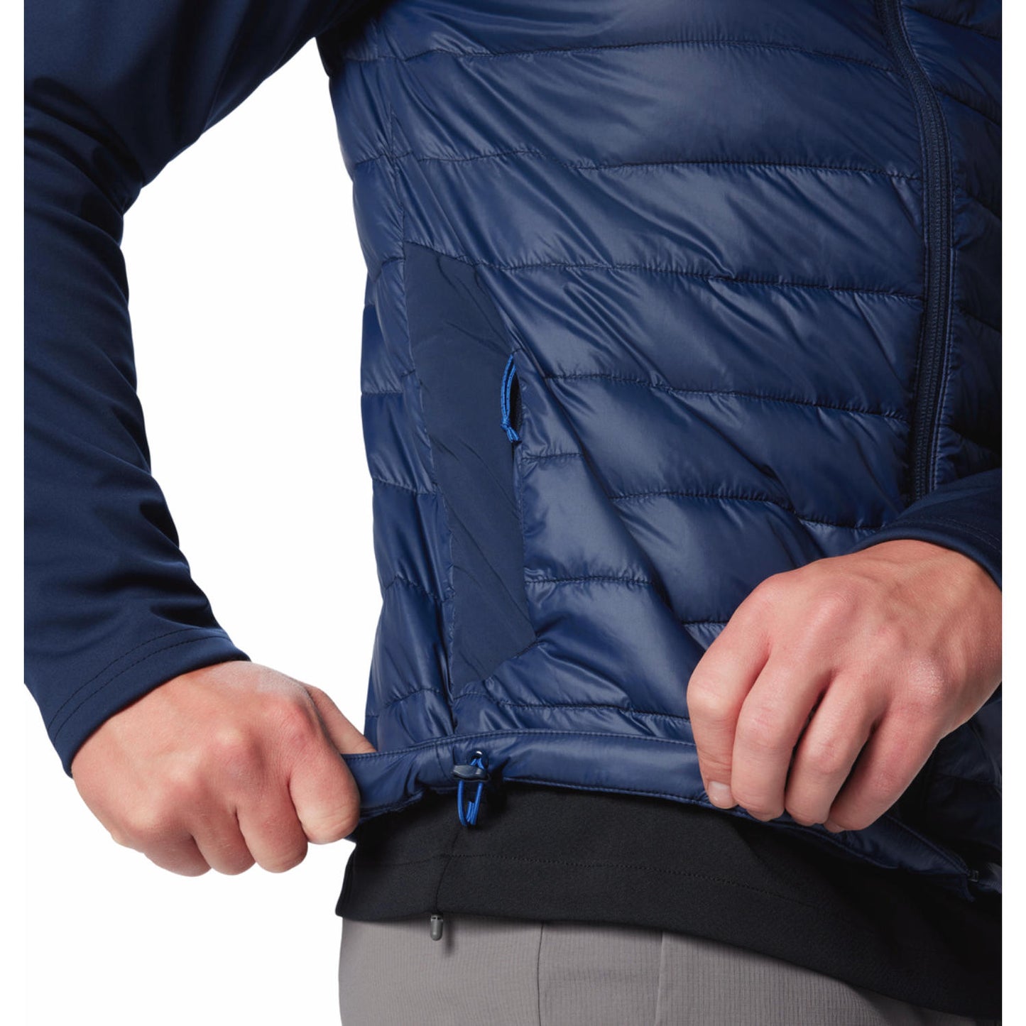 Columbia Mens Blue Columbia Tech Hybrid Softshell