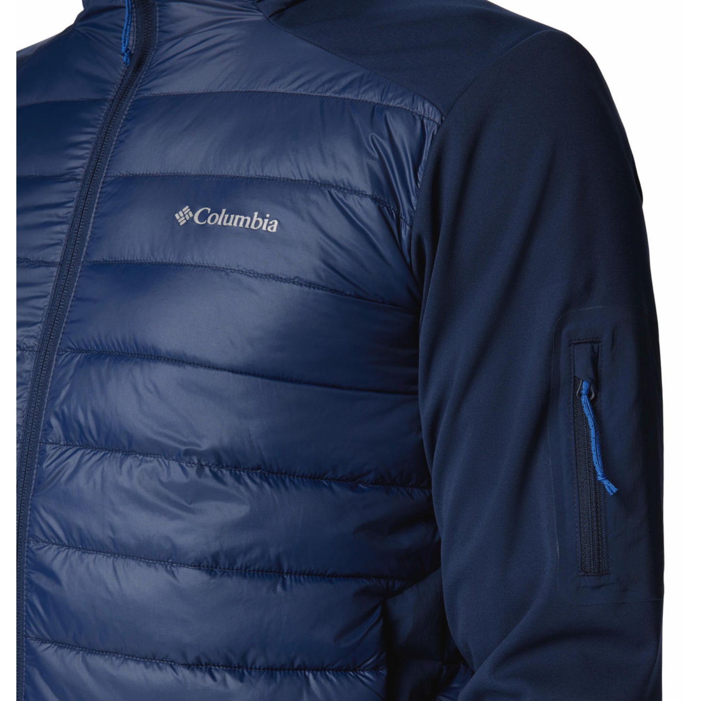 Columbia Mens Blue Columbia Tech Hybrid Softshell