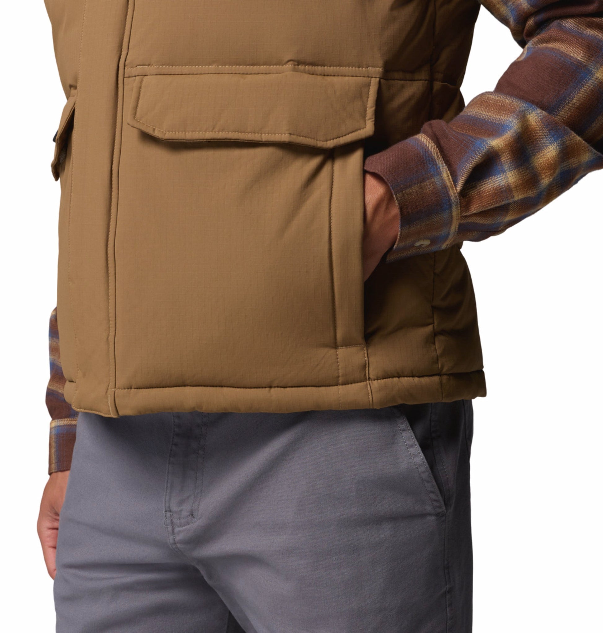 men brown omni heat infinity landroamer vest