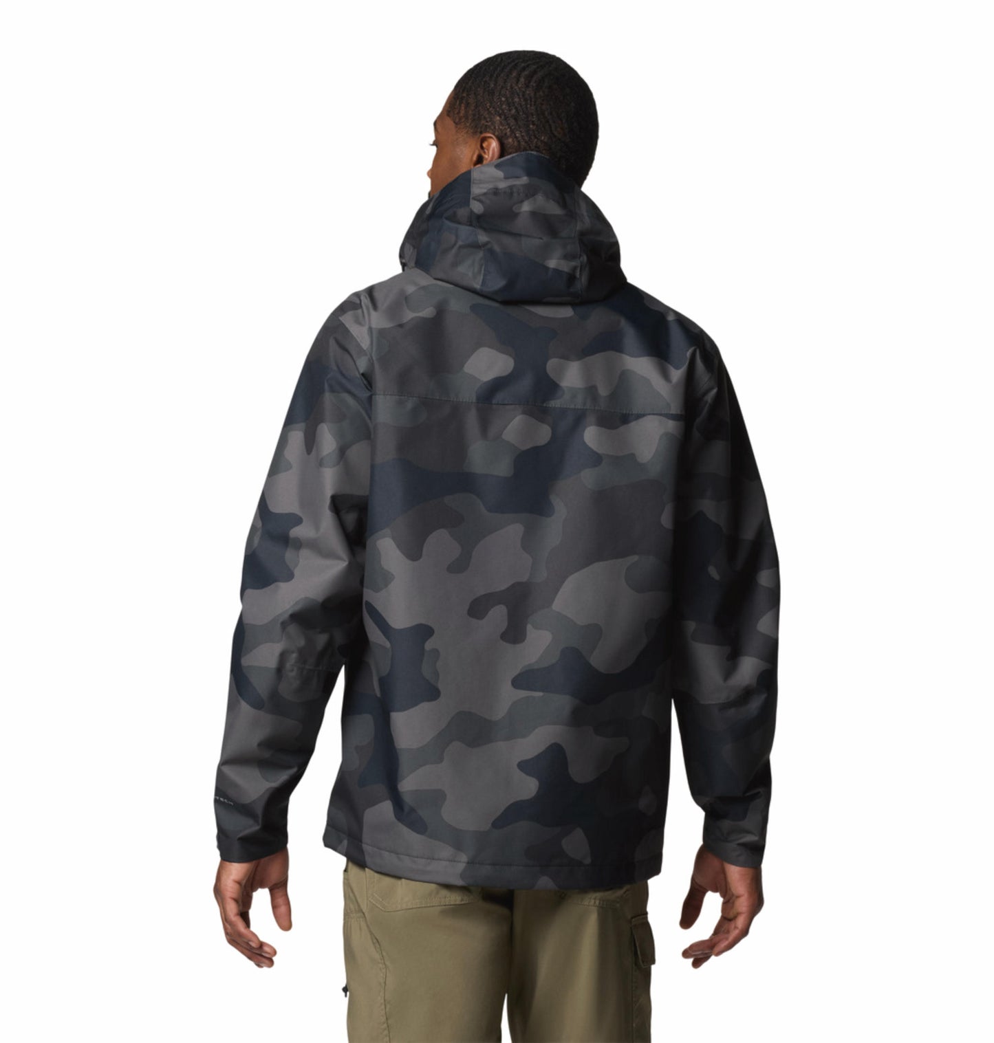 Columbia Mens Black Omni-Tech Hikebound II Printed Rain Jacket