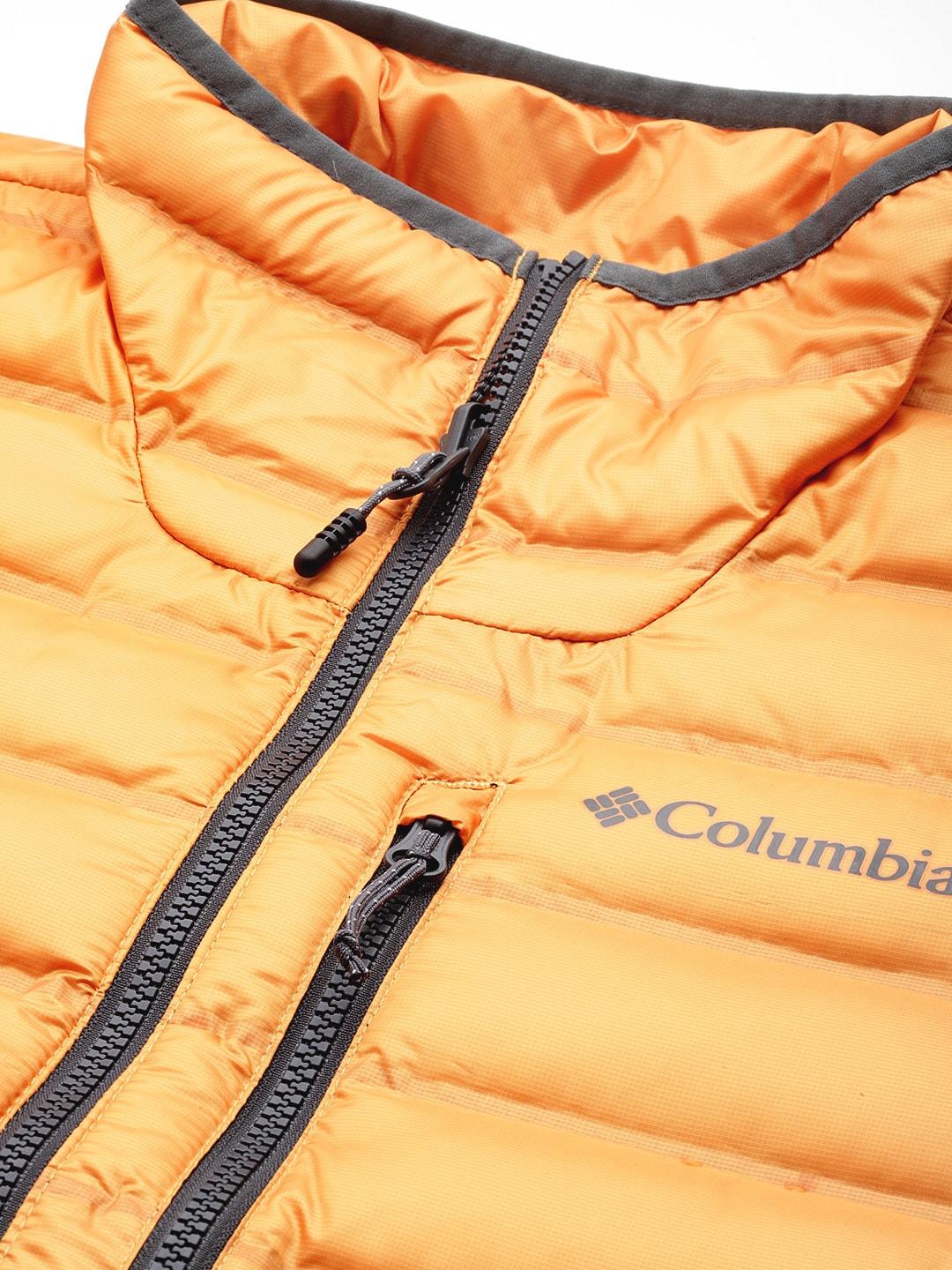 Columbia Men Yellow Pebble Peak Down Jacket