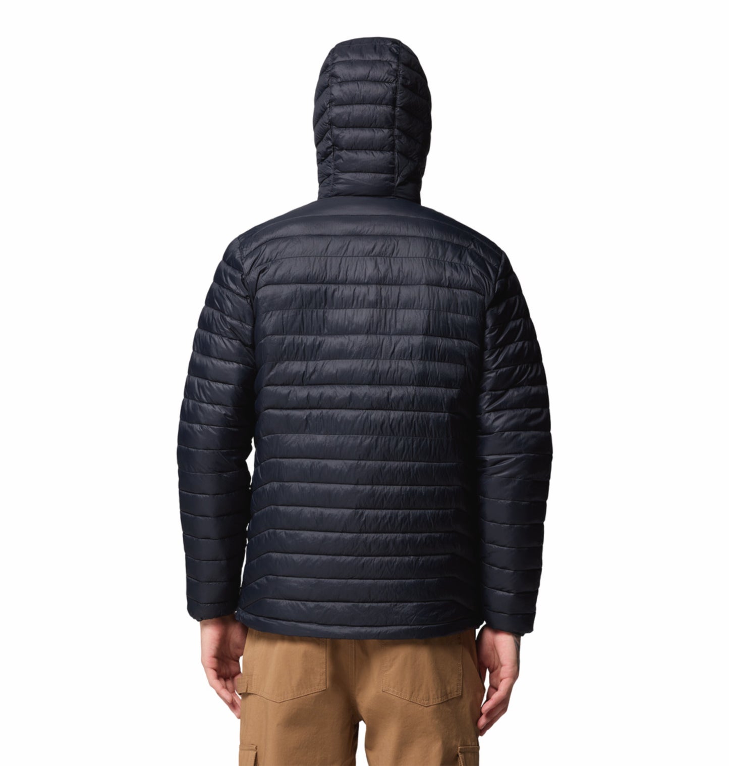 Columbia Men Black Omni-Shield Powder Pass Hooded Down Jacket