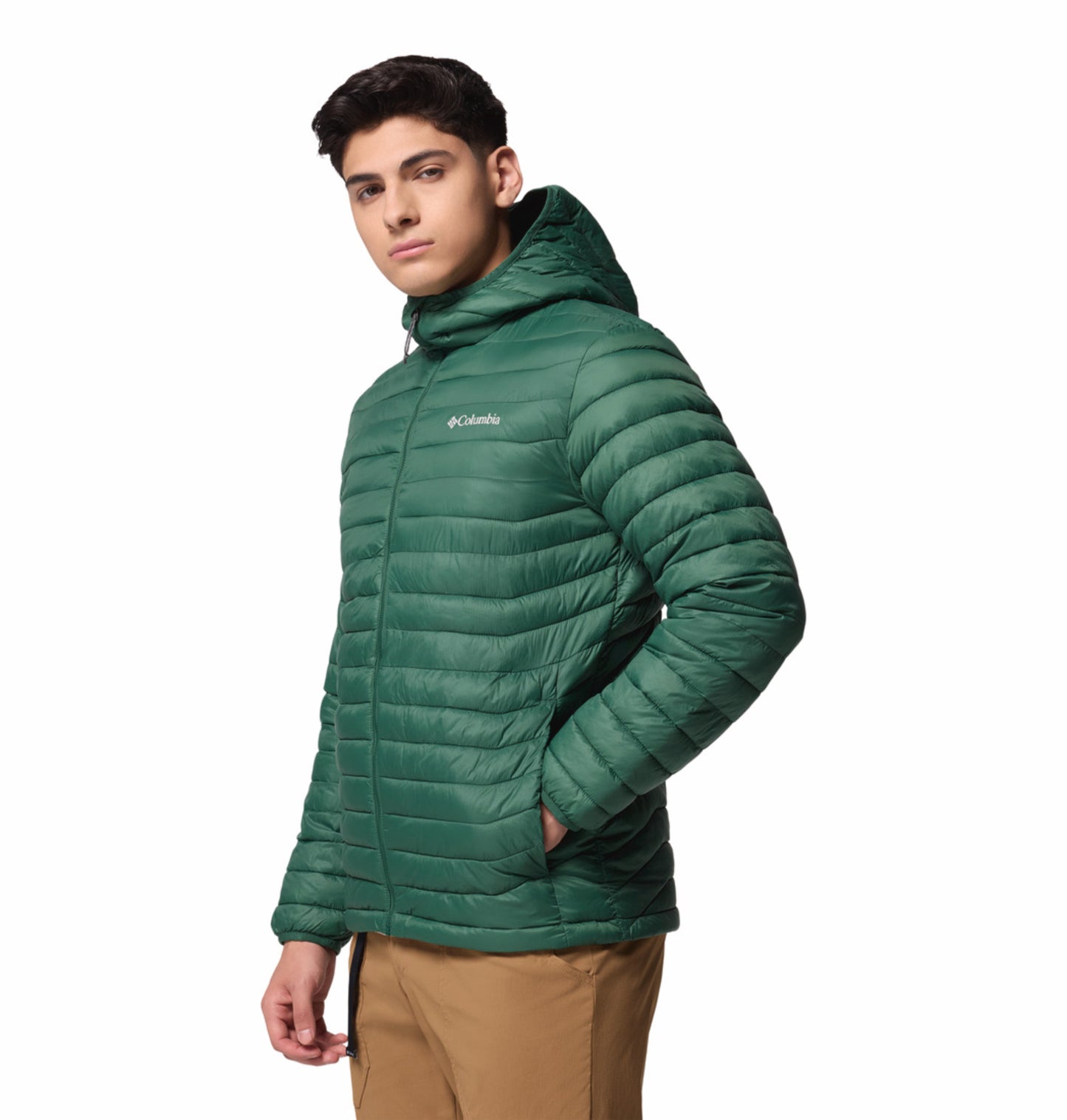 Columbia Men Green OmniShield Powder Pass Down Jacket