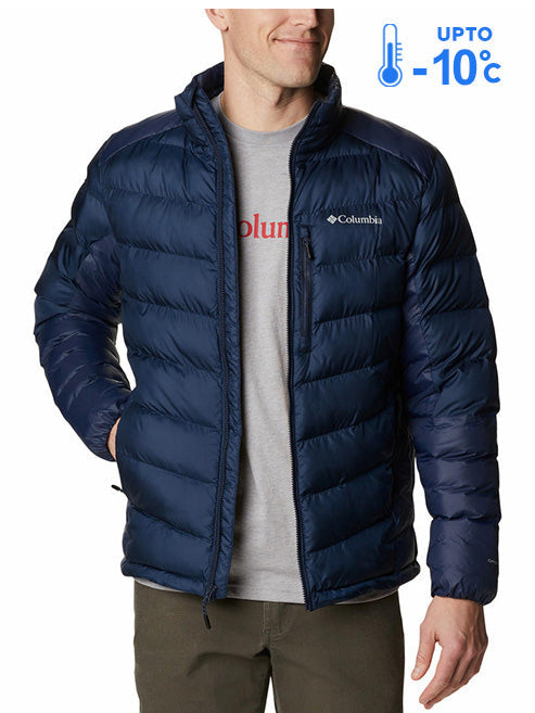 Columbia Men Navy Blue Omni-Heat Inifnity Labyrinth Loop Down Jacket