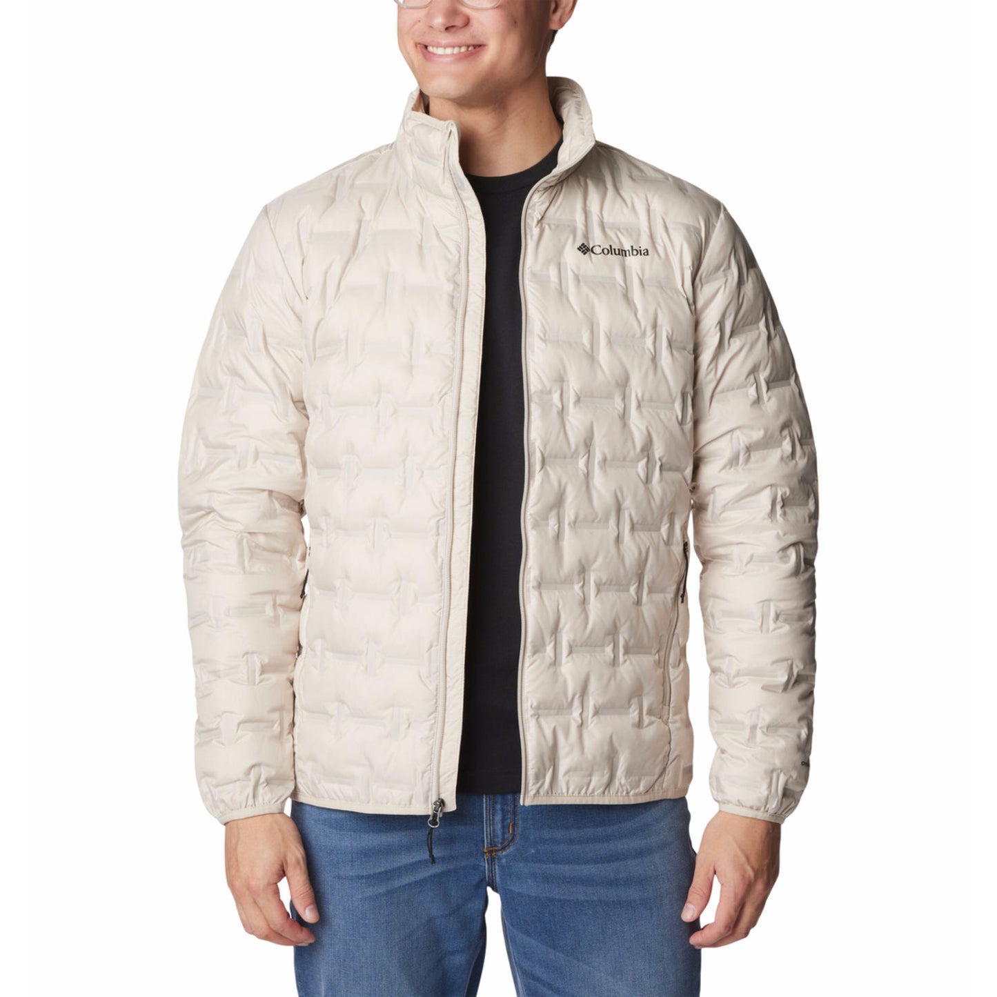 Columbia Men Beige Omni-Heat Reflective Delta Ridge II Down Jacket