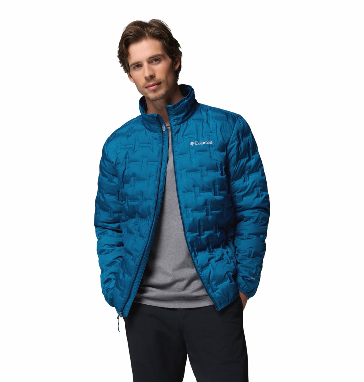 men blue omni heat reflective delta ridge ii down jacket
