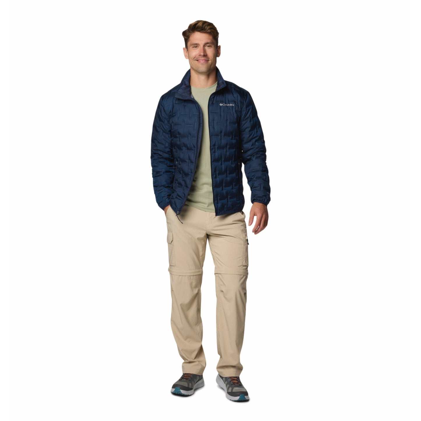 Columbia Men Navy Blue Omni-Heat Reflective Delta Ridge II Down Jacket