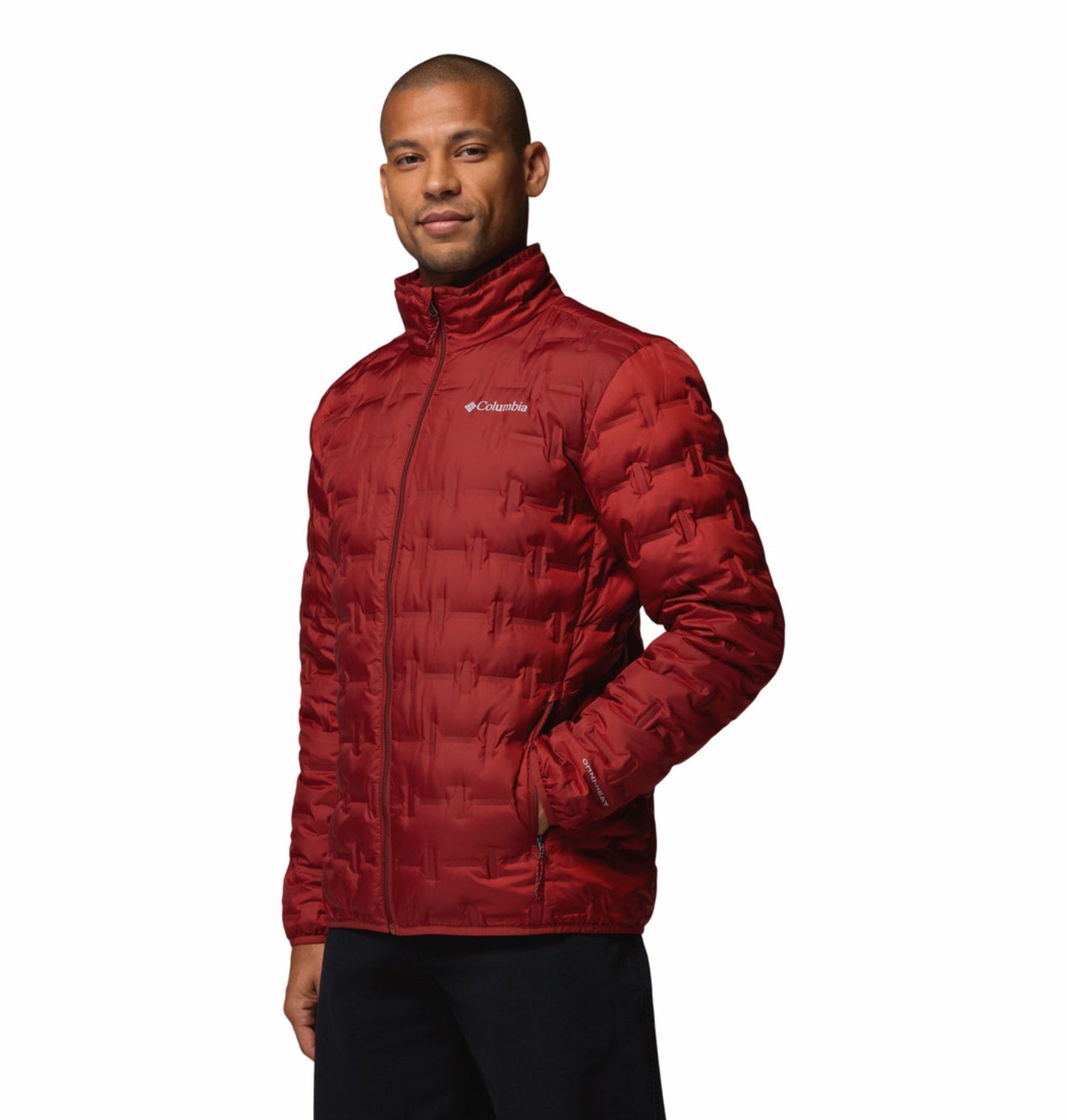 men red omni heat reflective delta ridge ii down jacket