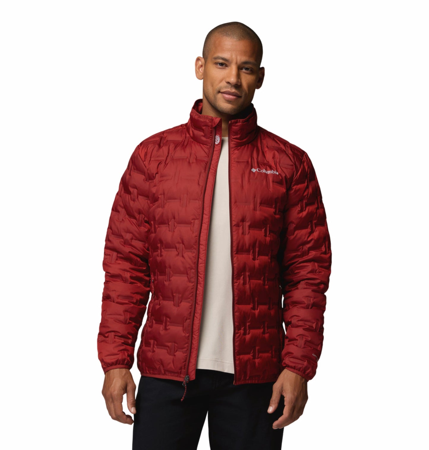 men red omni heat reflective delta ridge ii down jacket
