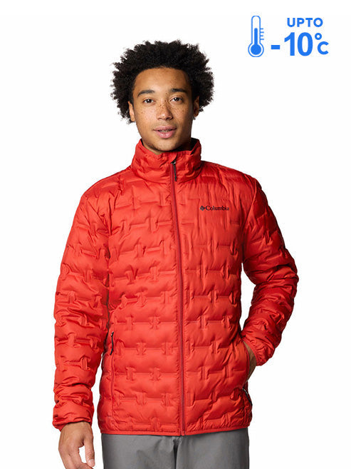 Columbia Men's Red Omni-Heat Reflective Delta Ridge II Lightweight Down Jacket