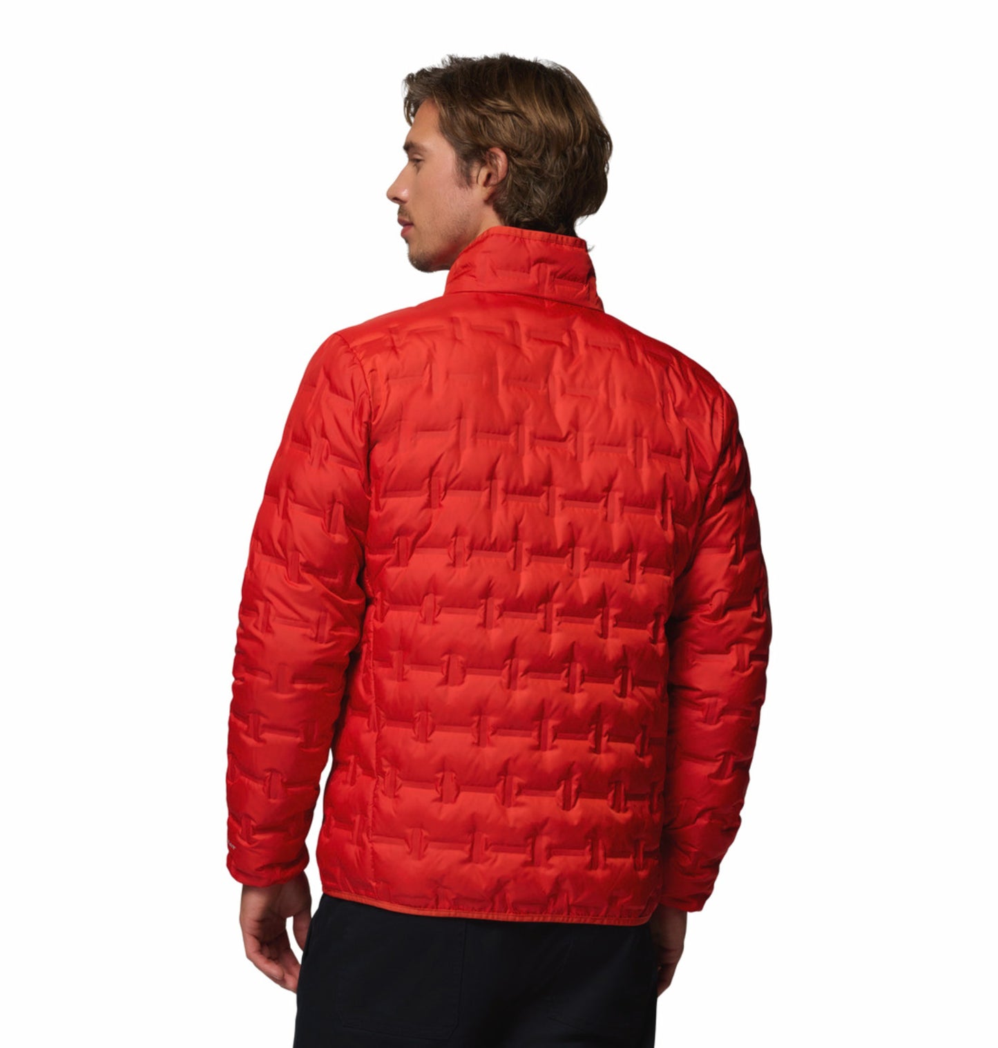 Columbia Men's Orange Heat Seal Delta Ridge II Wind-Resistant Down Jacket