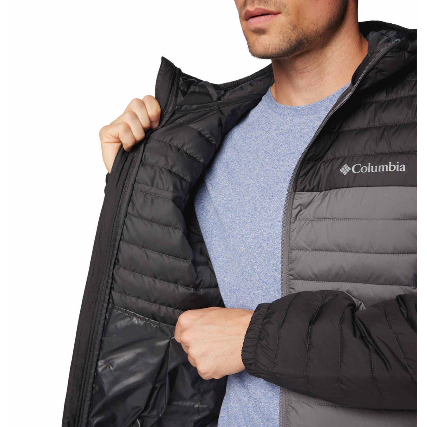 Columbia Mens Grey Silver Falls II Hooded Jacket