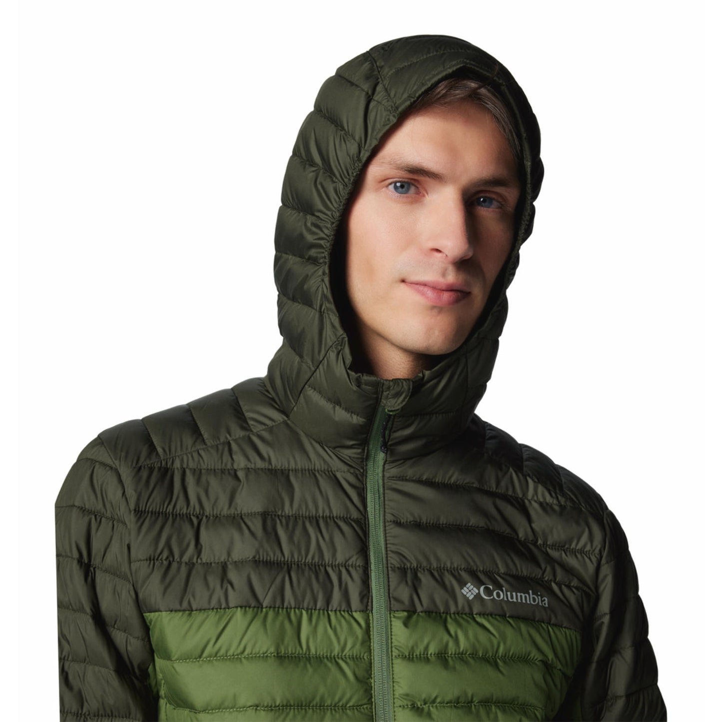 Columbia Mens Green Silver Falls II Hooded Jacket