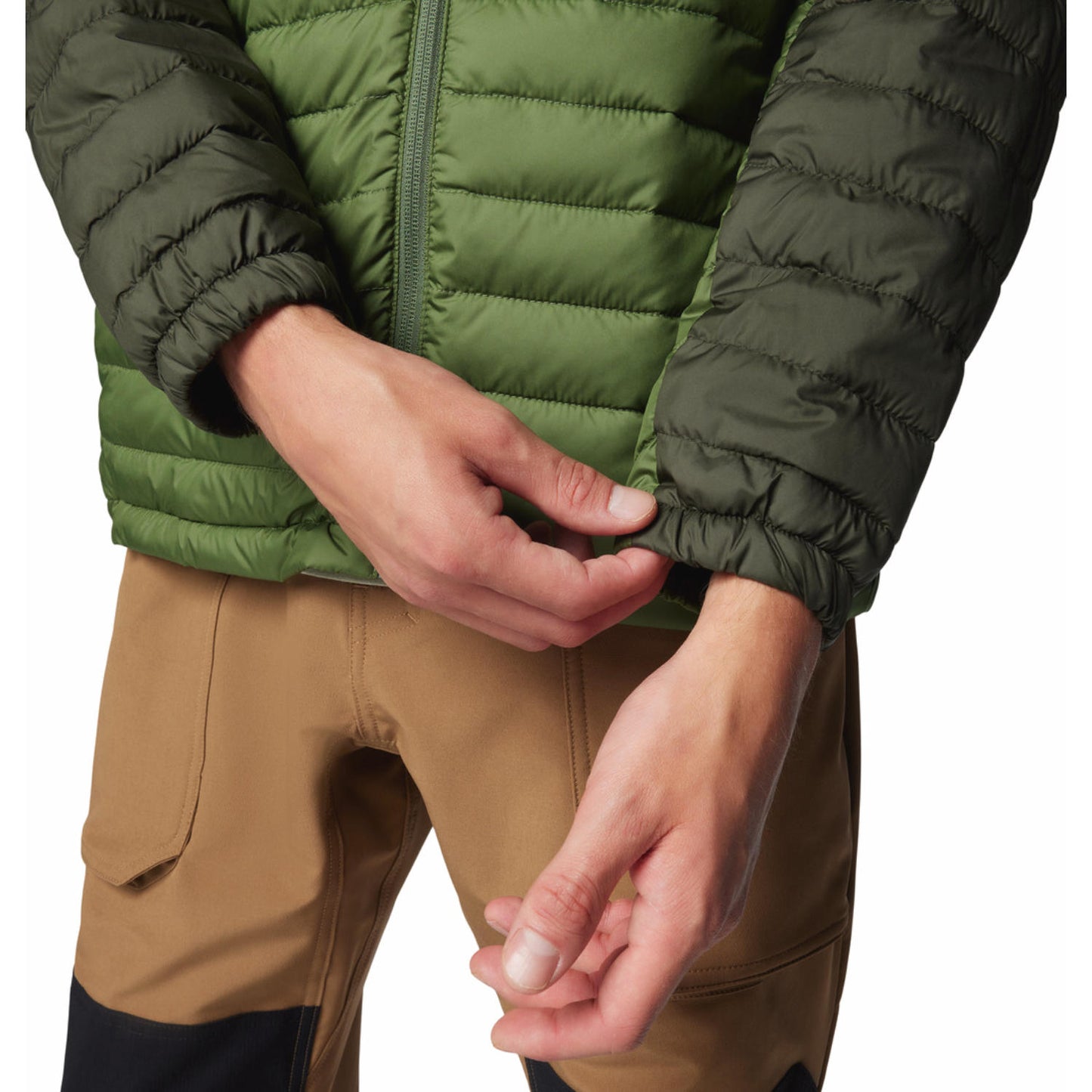 Columbia Mens Green Silver Falls II Hooded Jacket