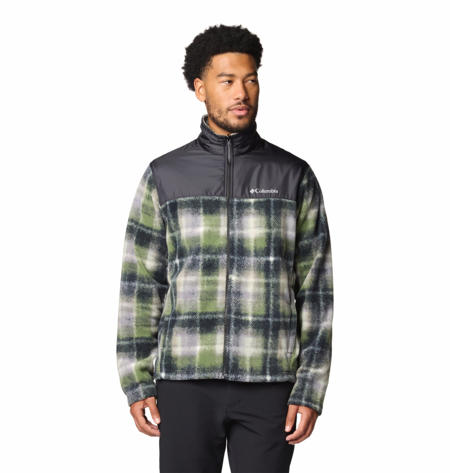 Columbia Men Green Omni-Heat Reflective Bugaboo III Fleece Hooded Interchange Jacket