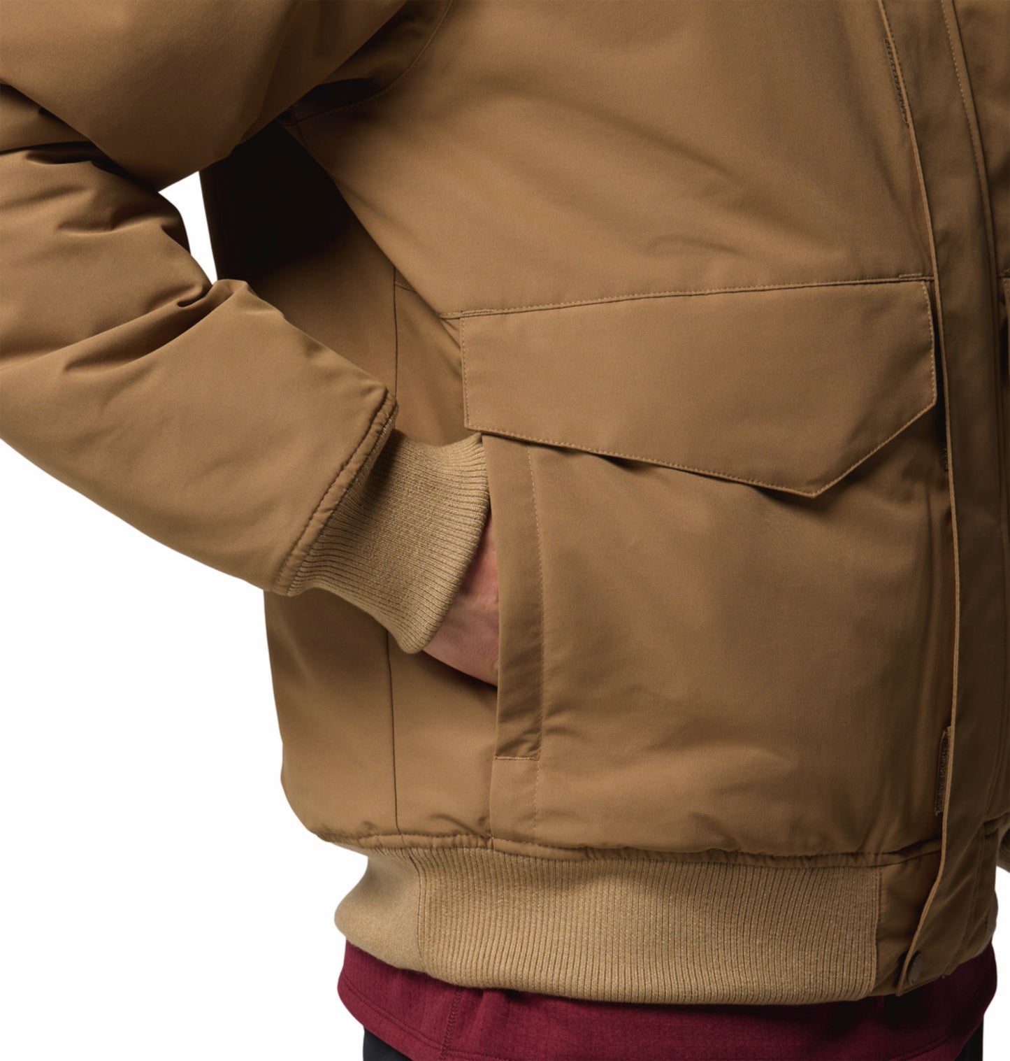Columbia Men Brown Omni-Heat Inifnity Cape Ridge Hooded Bomber Jacket